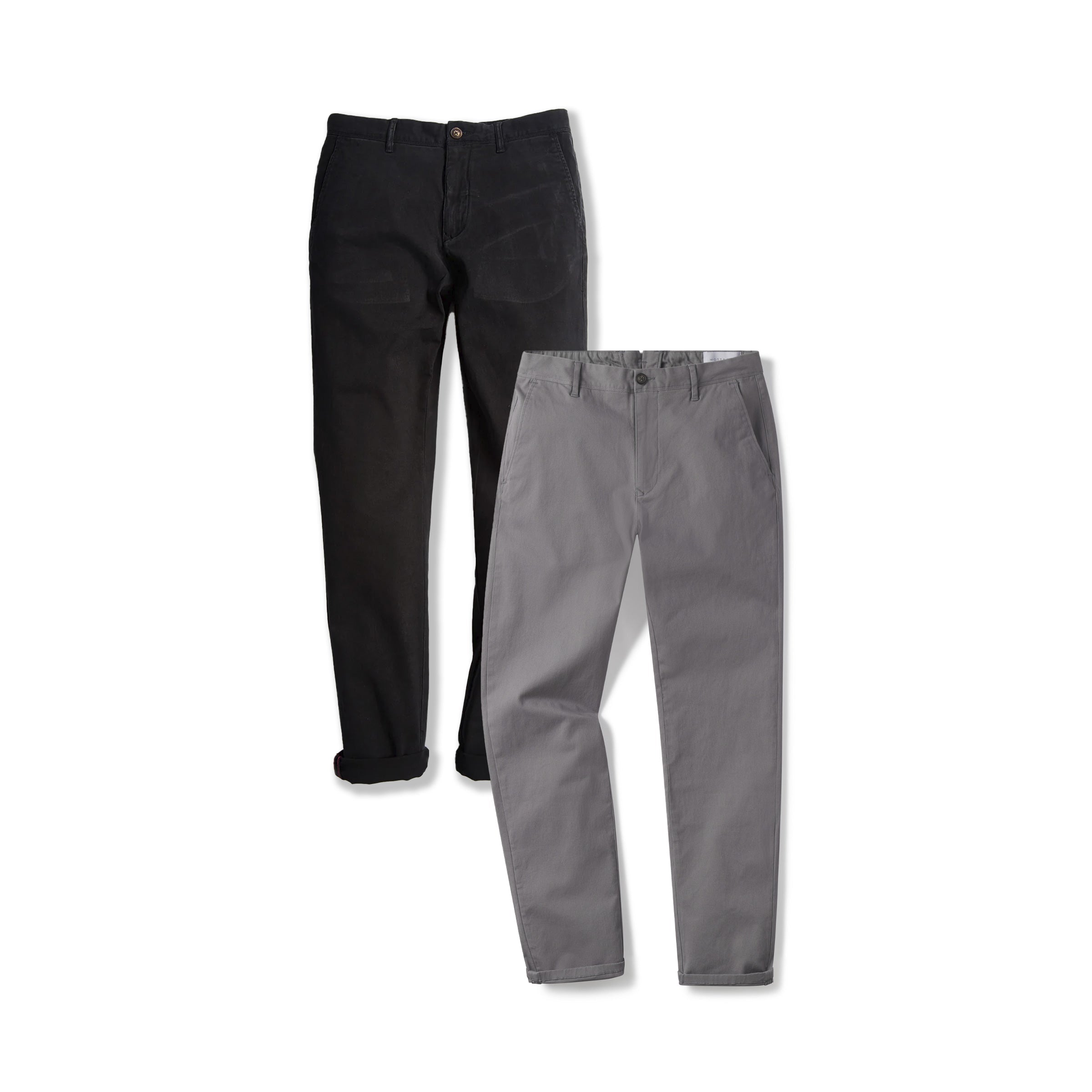  wearing Black/Gray The Twill Chino Charles 2-Pack