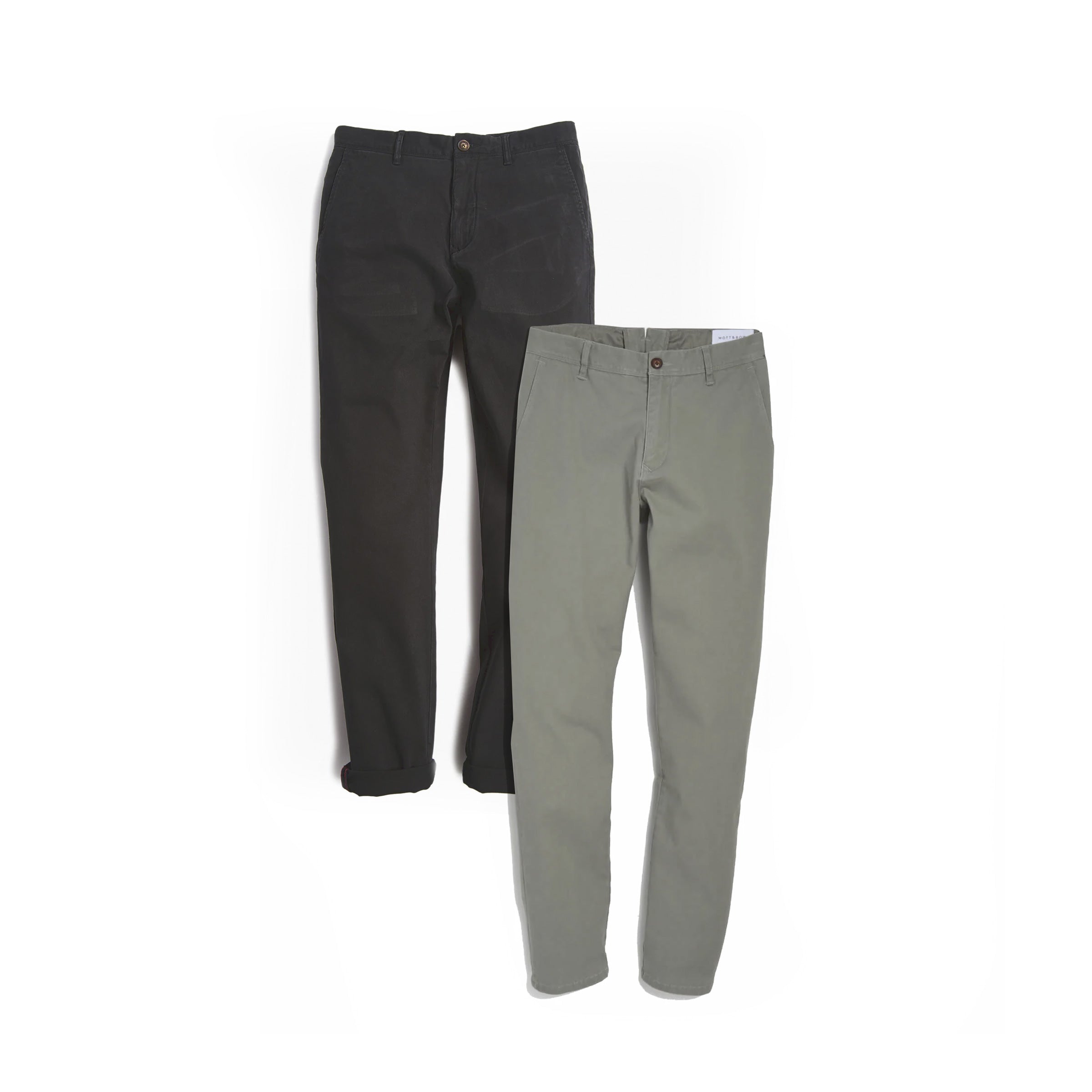  wearing Light Gray/Dark Gray The Twill Chino Charles 2-Pack