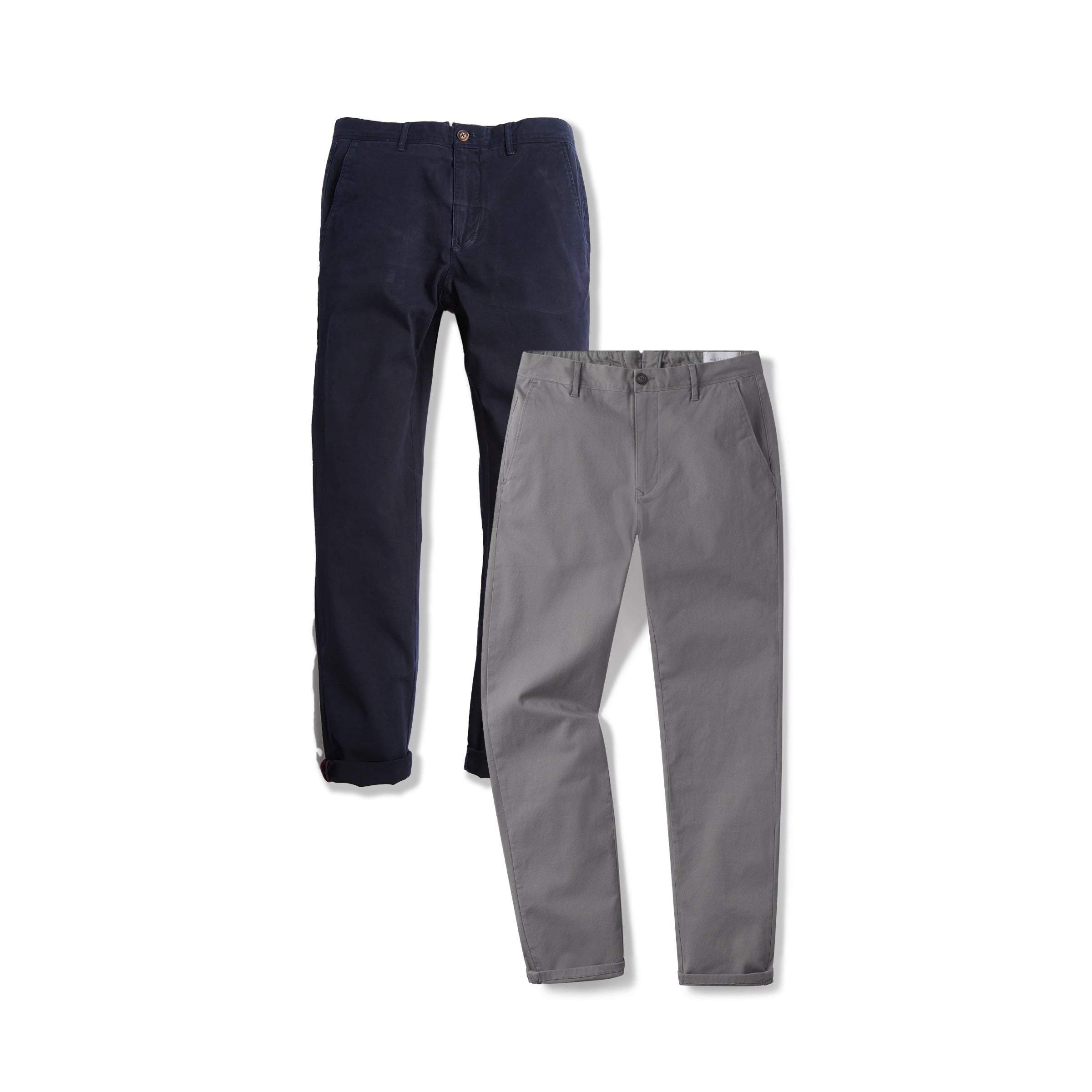  wearing Navy/Gray The Twill Chino Charles 2-Pack