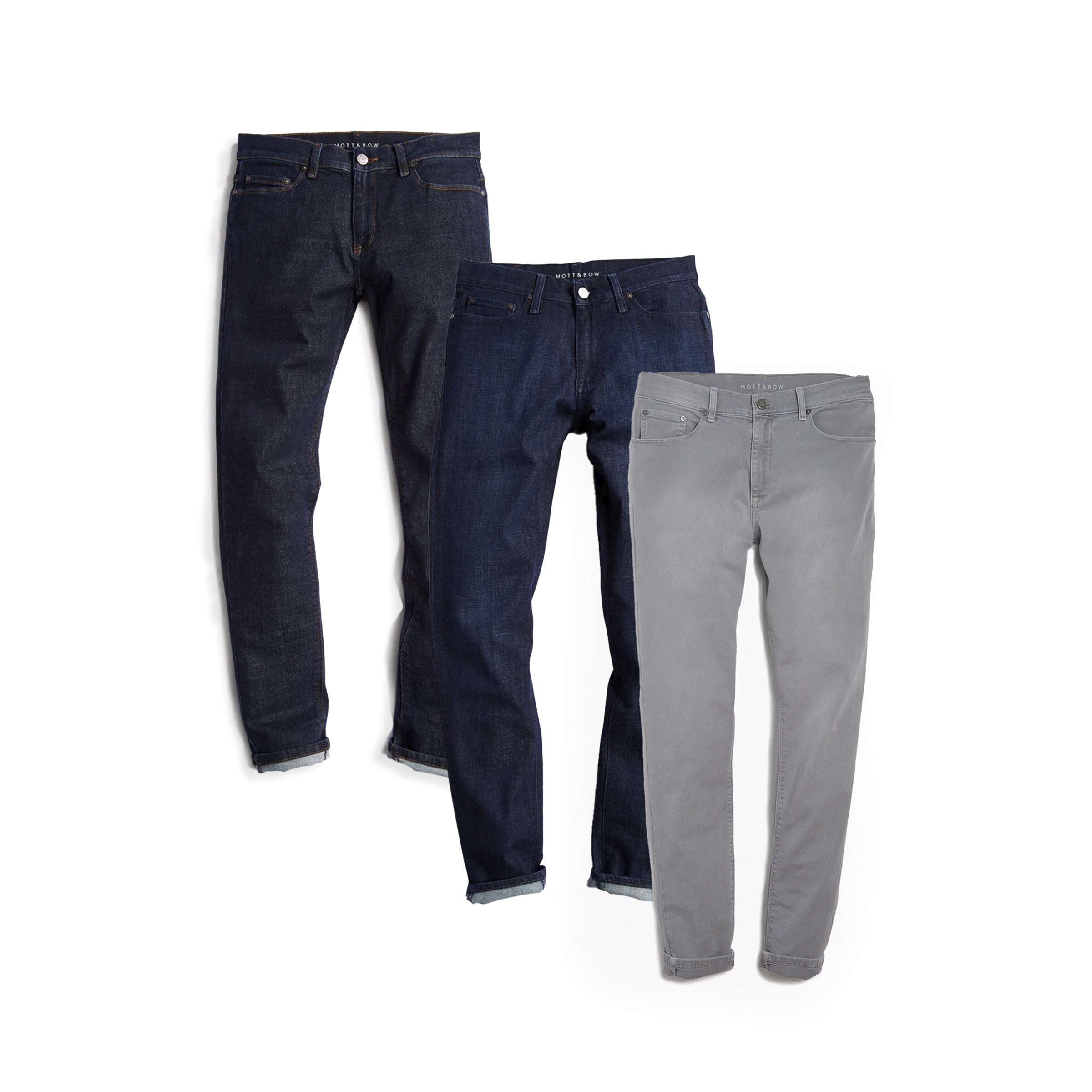 Men wearing Default Title Set 16: 3 pairs of jeans