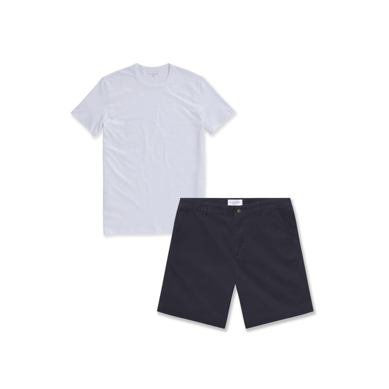 Men wearing Default Title Set 20: 1 pair of Stretch Shorts + 1 Driggs Tee