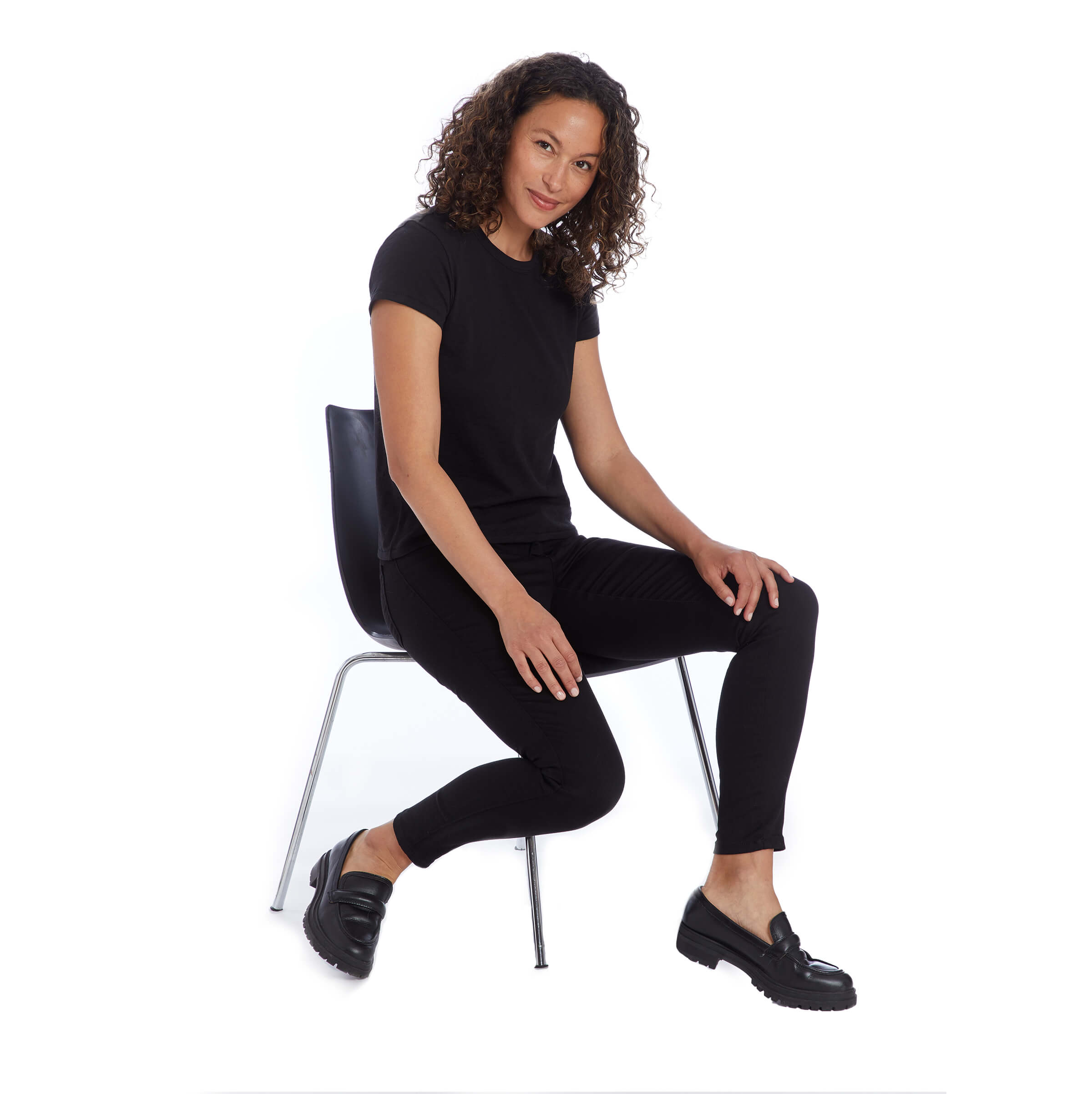 Women wearing Negro Classic Crew Slub Tee