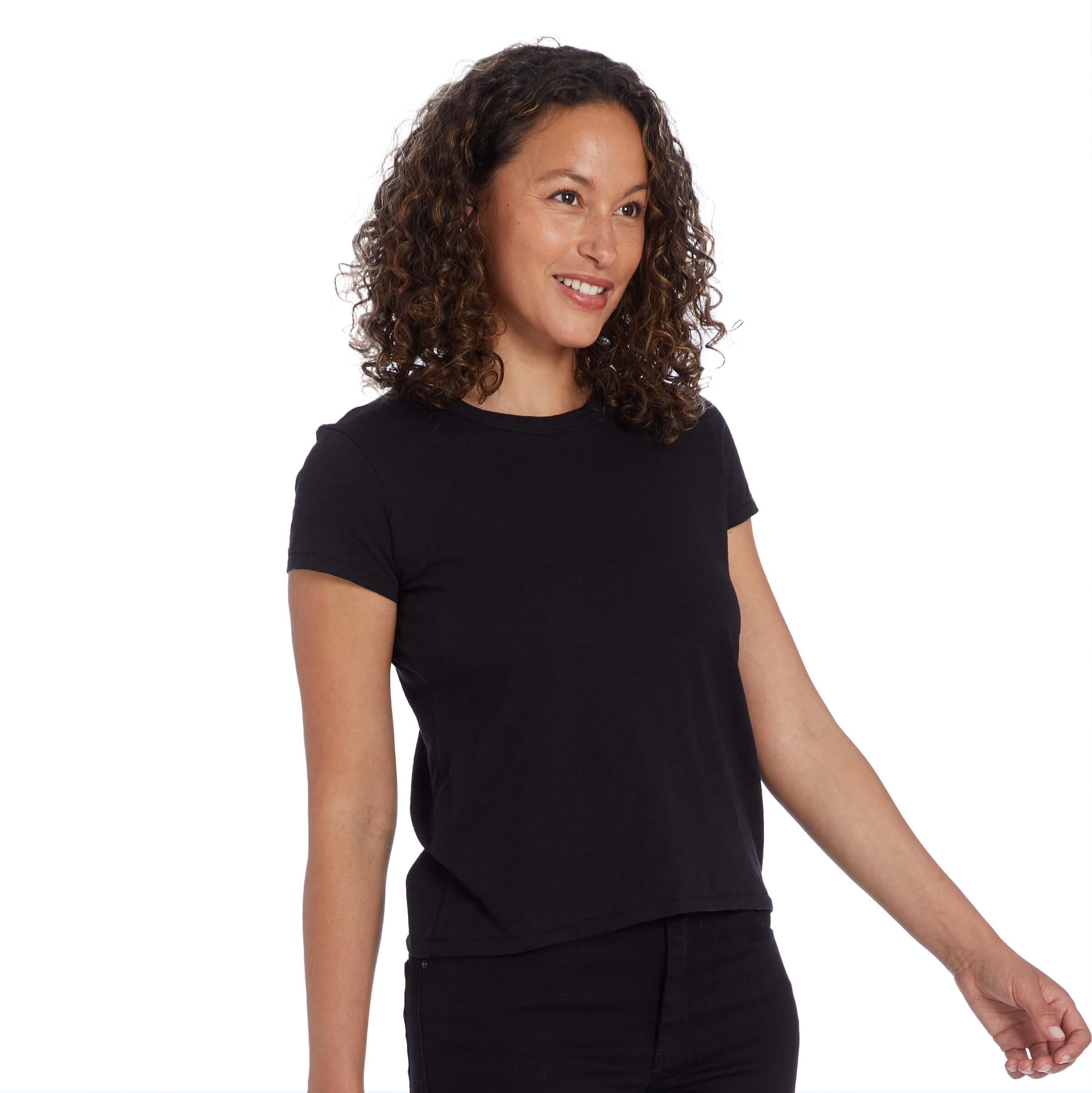 Women wearing Negro Classic Crew Slub Tee