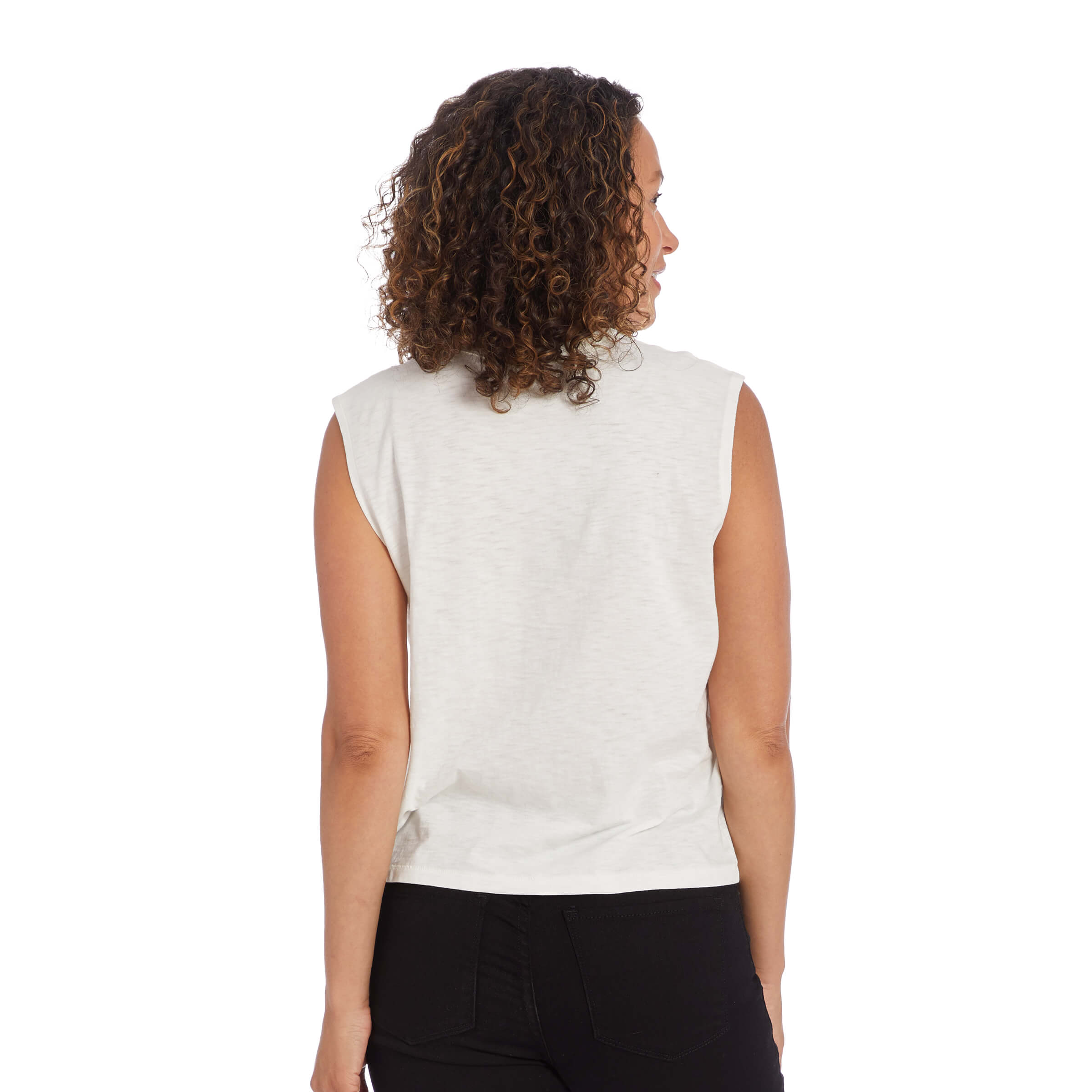 Women wearing Hueso Relaxed Slub Tank Tee