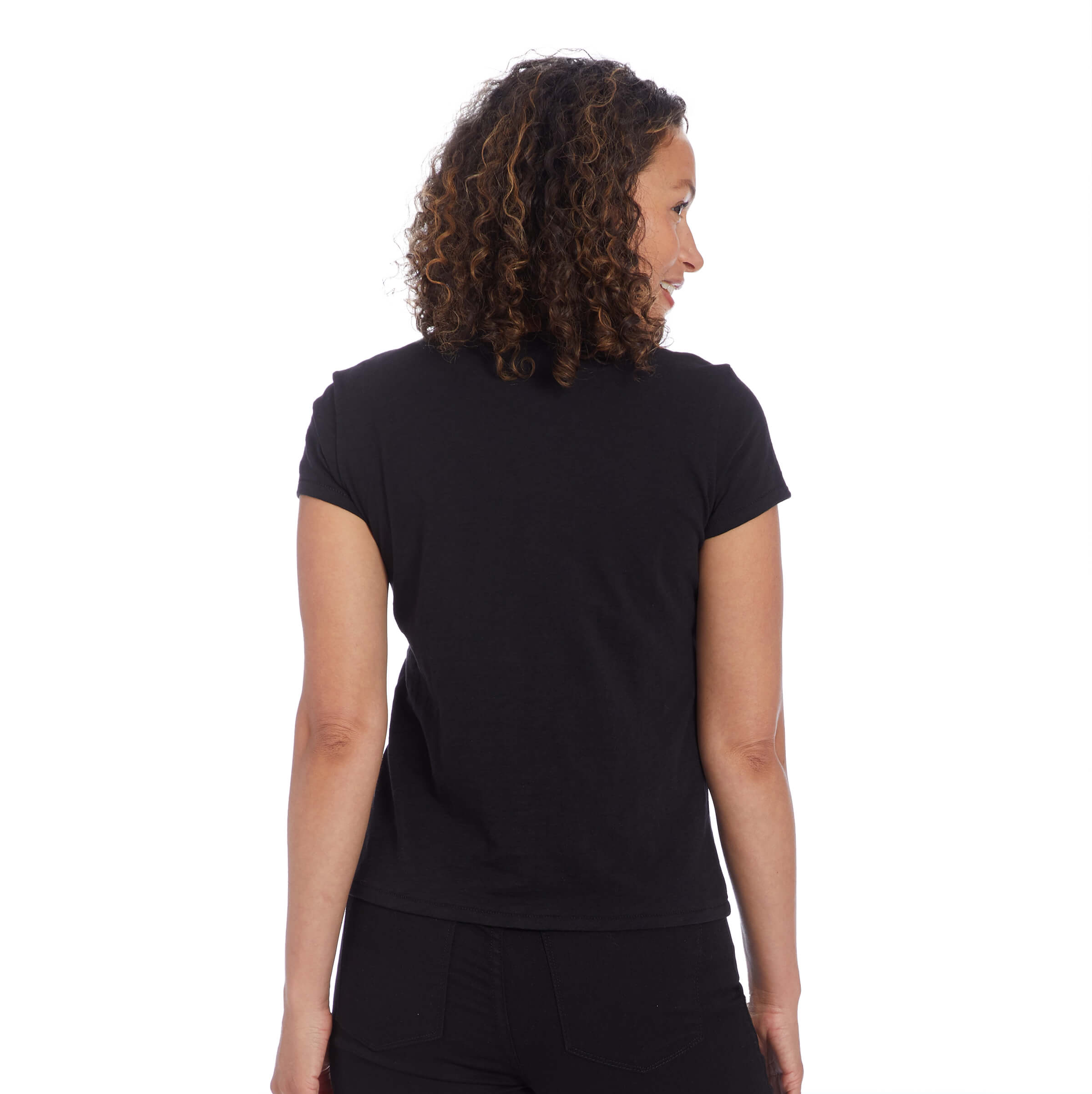 Women wearing Negro Classic Crew Slub Tee