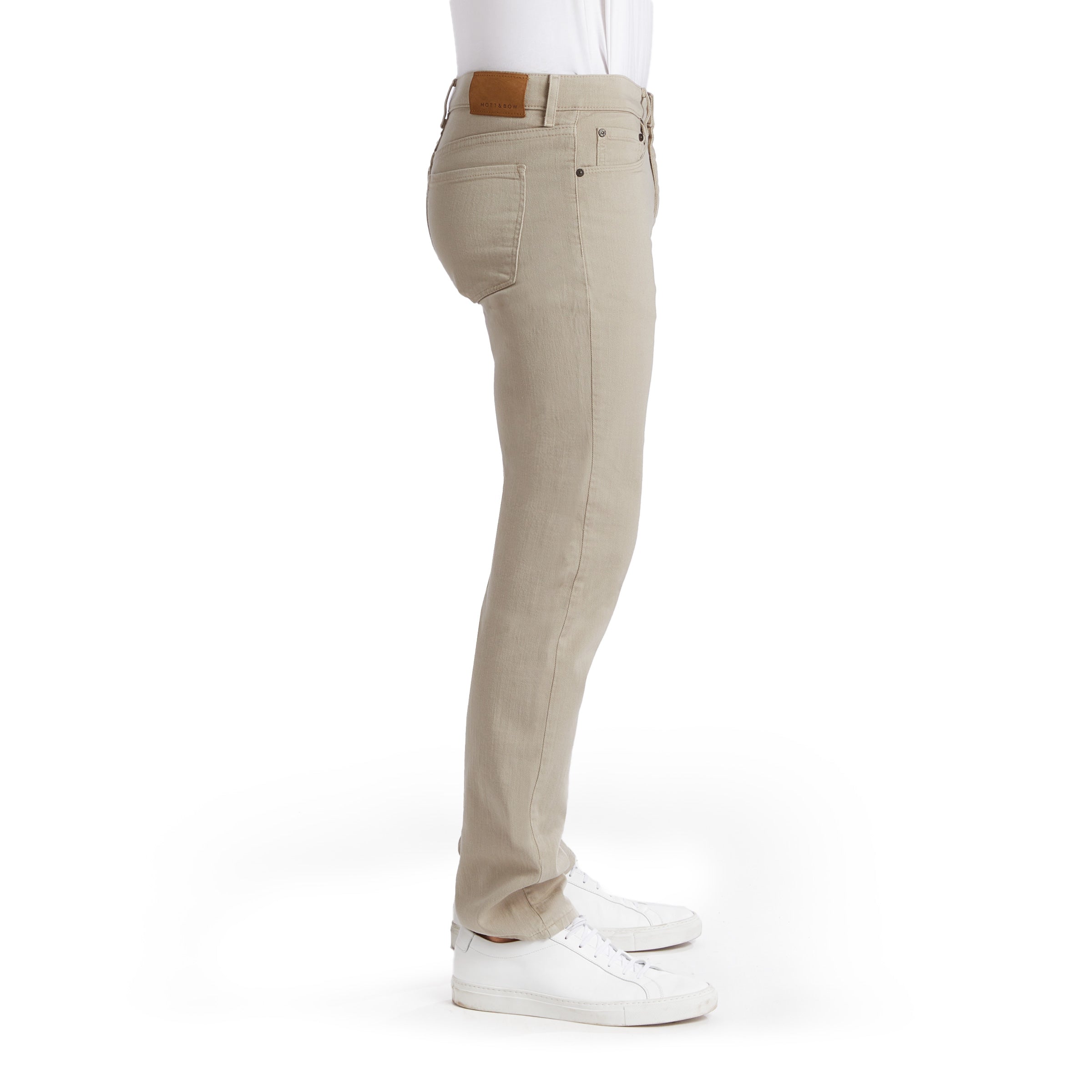 Men wearing Light Khaki Slim Mercer Jeans