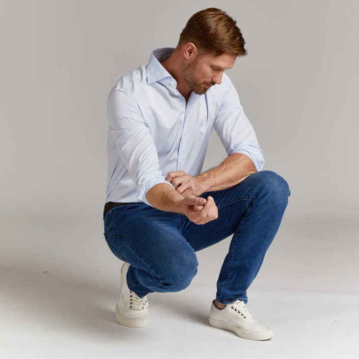 Men wearing Azul medio Slim Staple Jeans