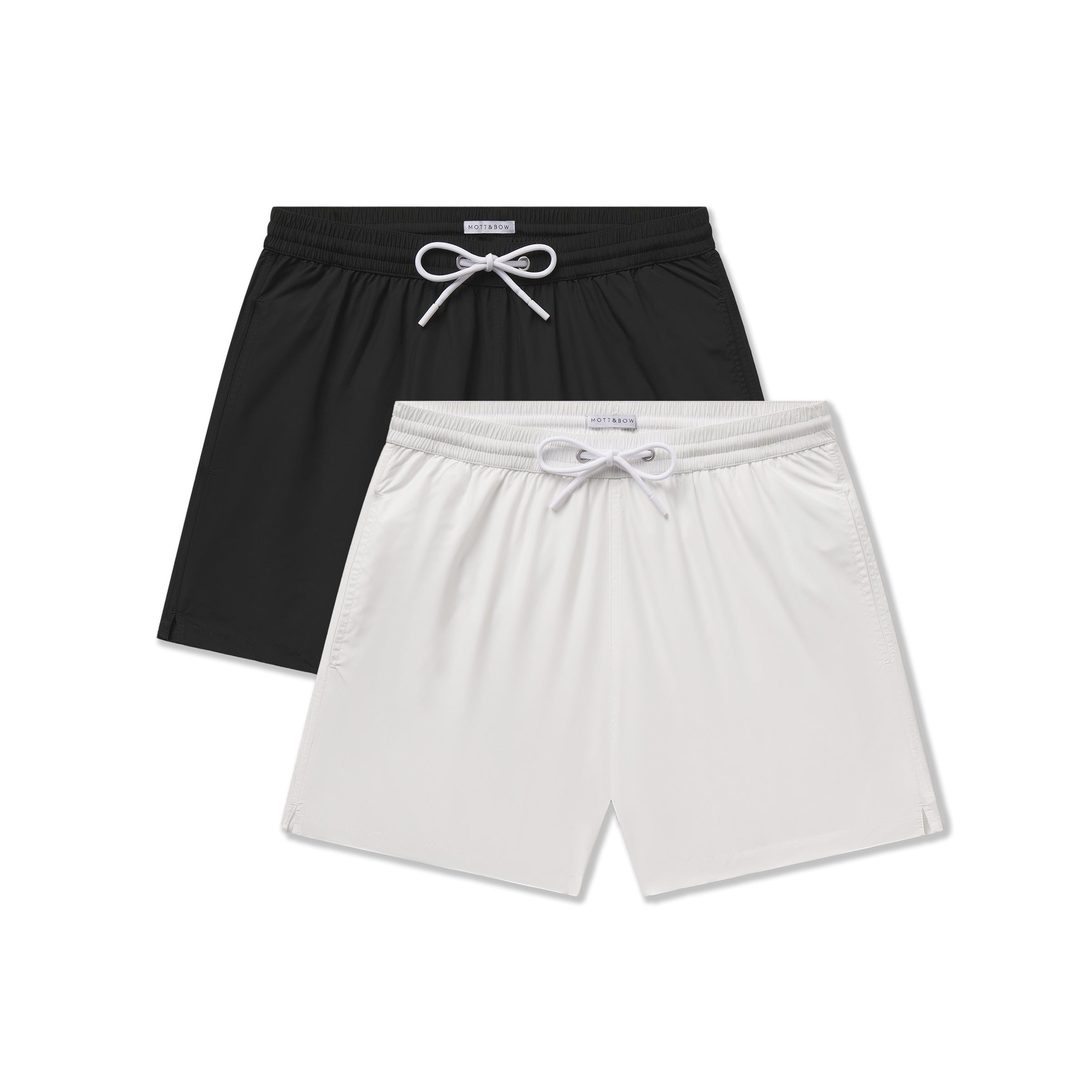  wearing Black/White The Swim Trunk 2-Pack