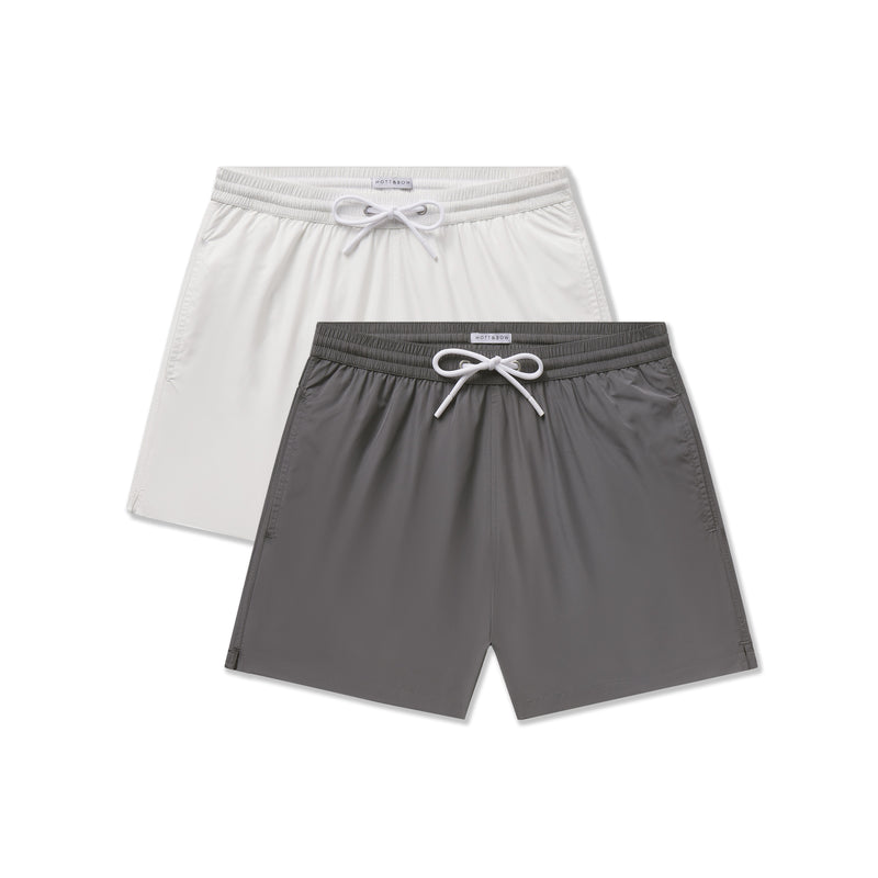  wearing Dark Gray/White The Swim Trunk 2-Pack