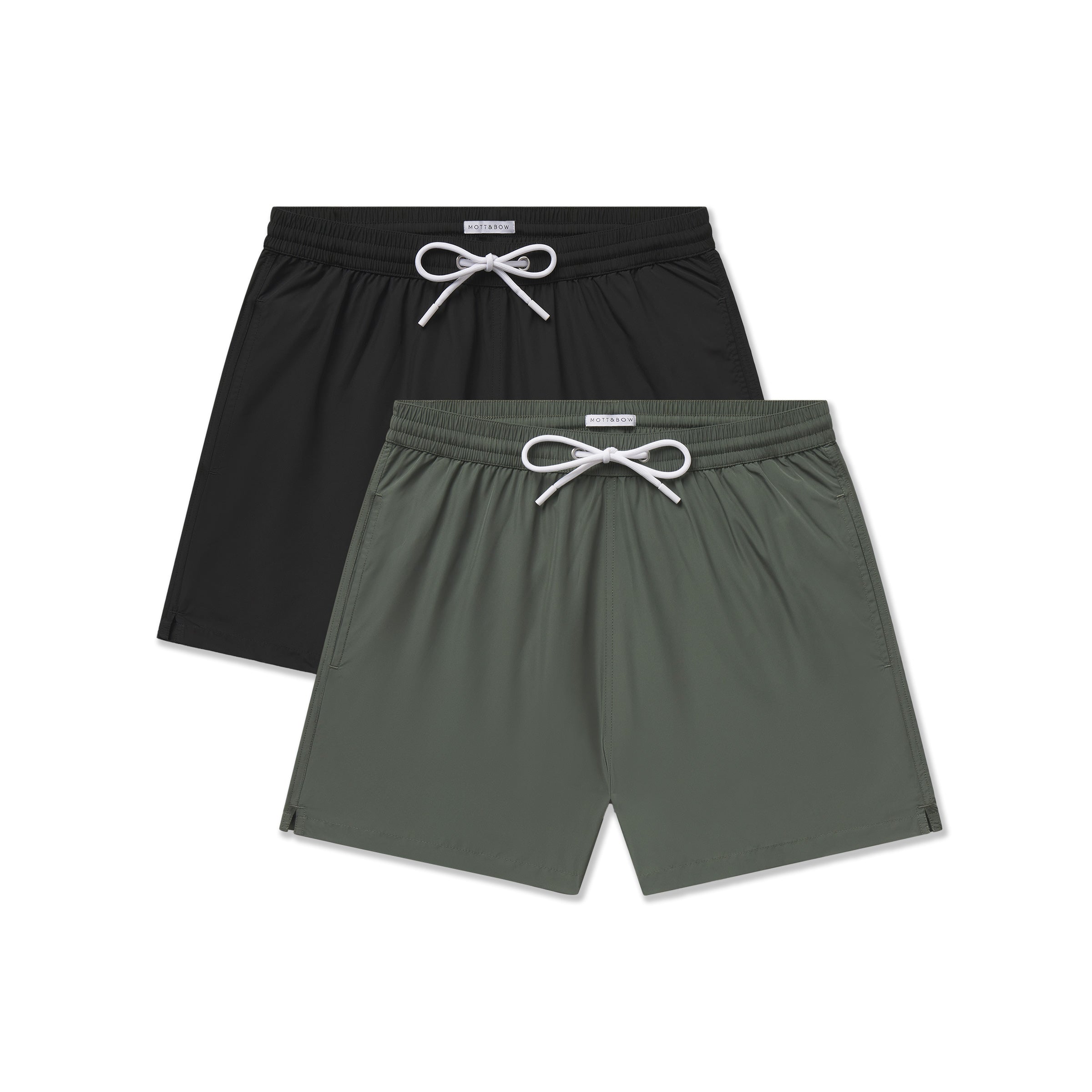  wearing Olive/Black The Swim Trunk 2-Pack