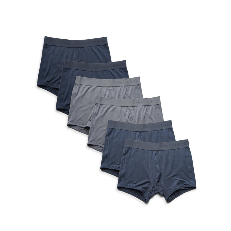  wearing Navy/Steel Gray/Gray Trunks 6-Pack