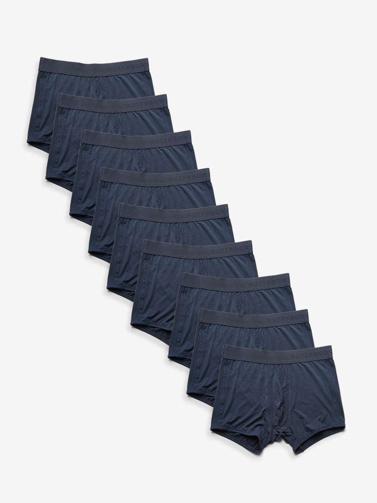 Men wearing Navy Trunks 9-Pack underwear