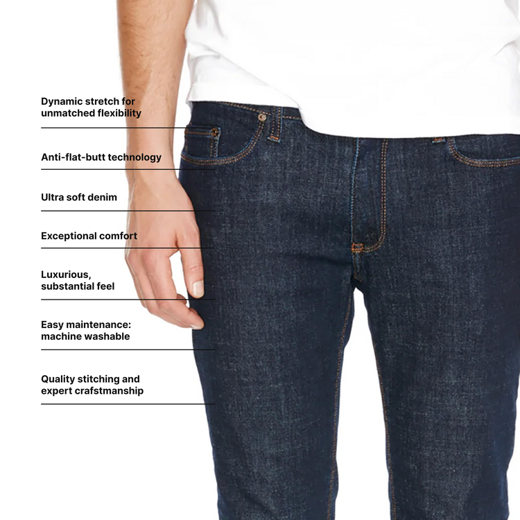 Men wearing Medium Blue Slim Wooster Jeans