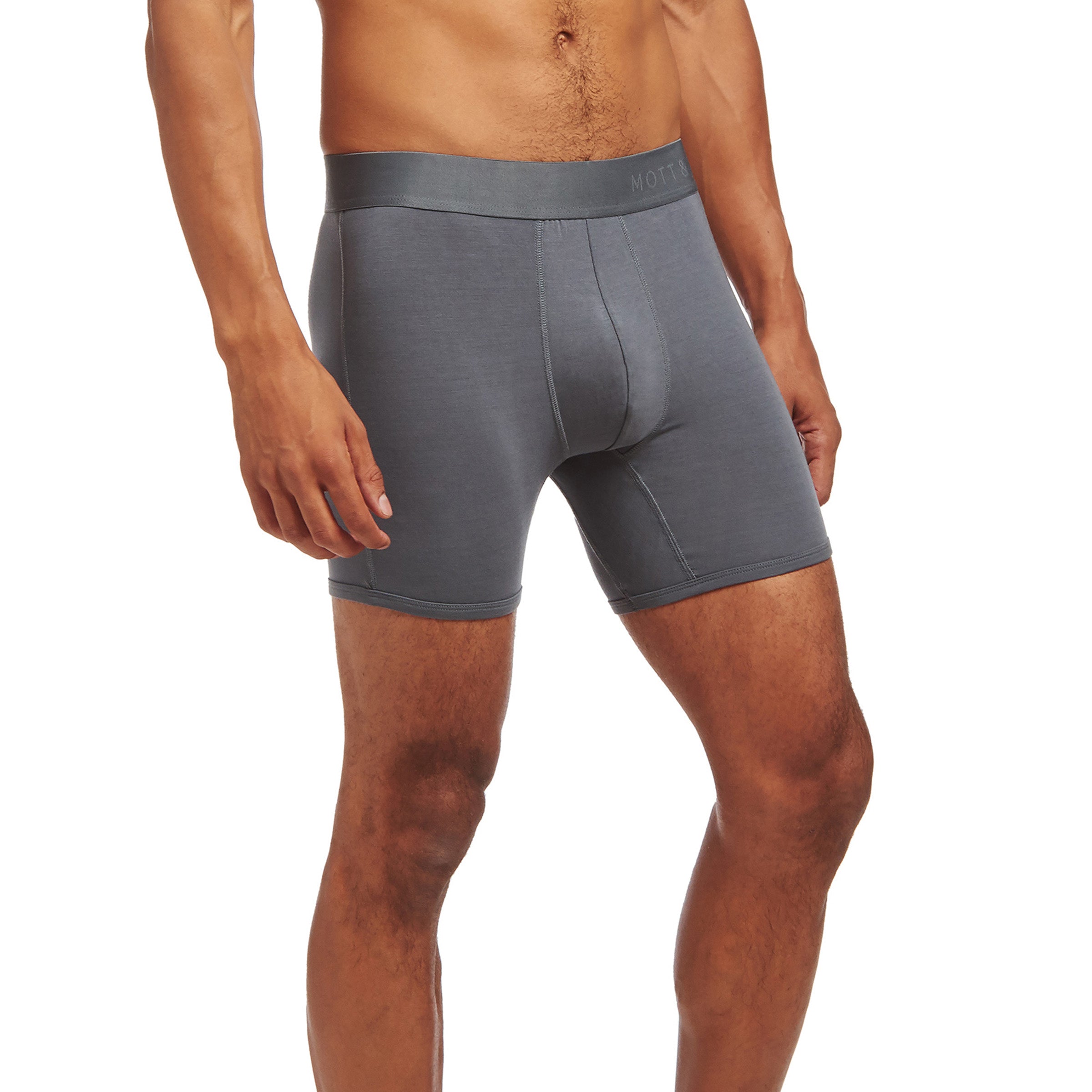 Men wearing Gray Second Skin Boxer Brief