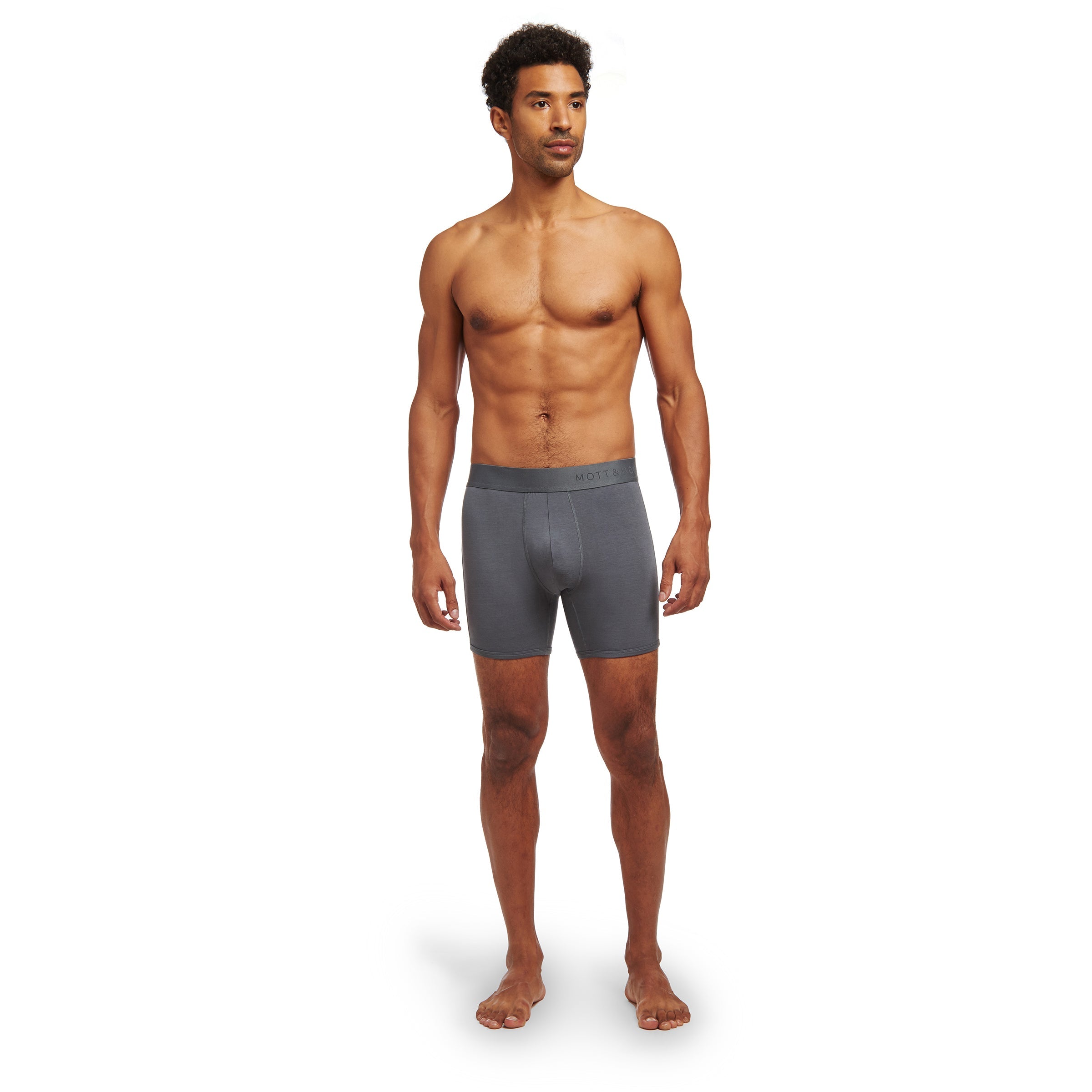 Men wearing Gris Second Skin Boxer Brief