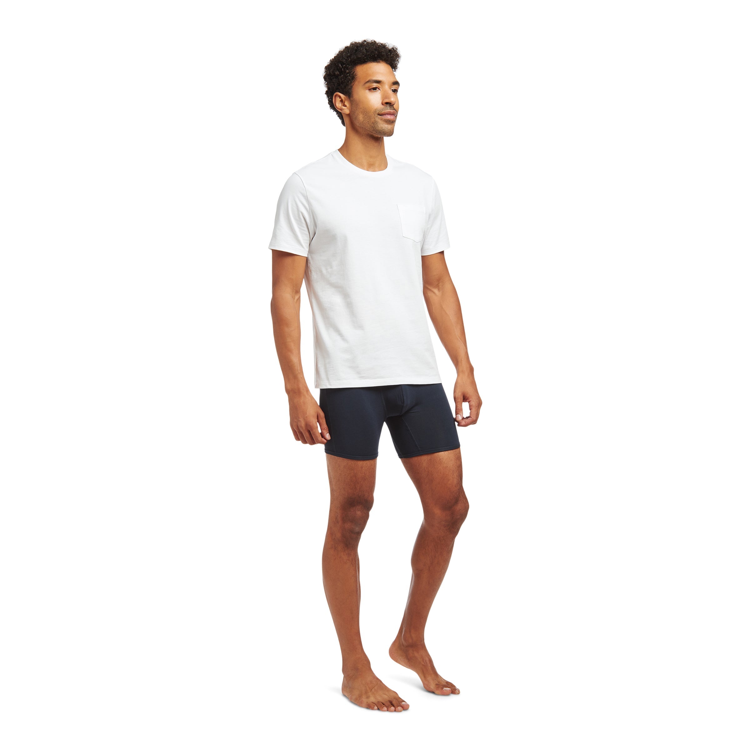 Men wearing Bleu marine Second Skin Boxer Brief