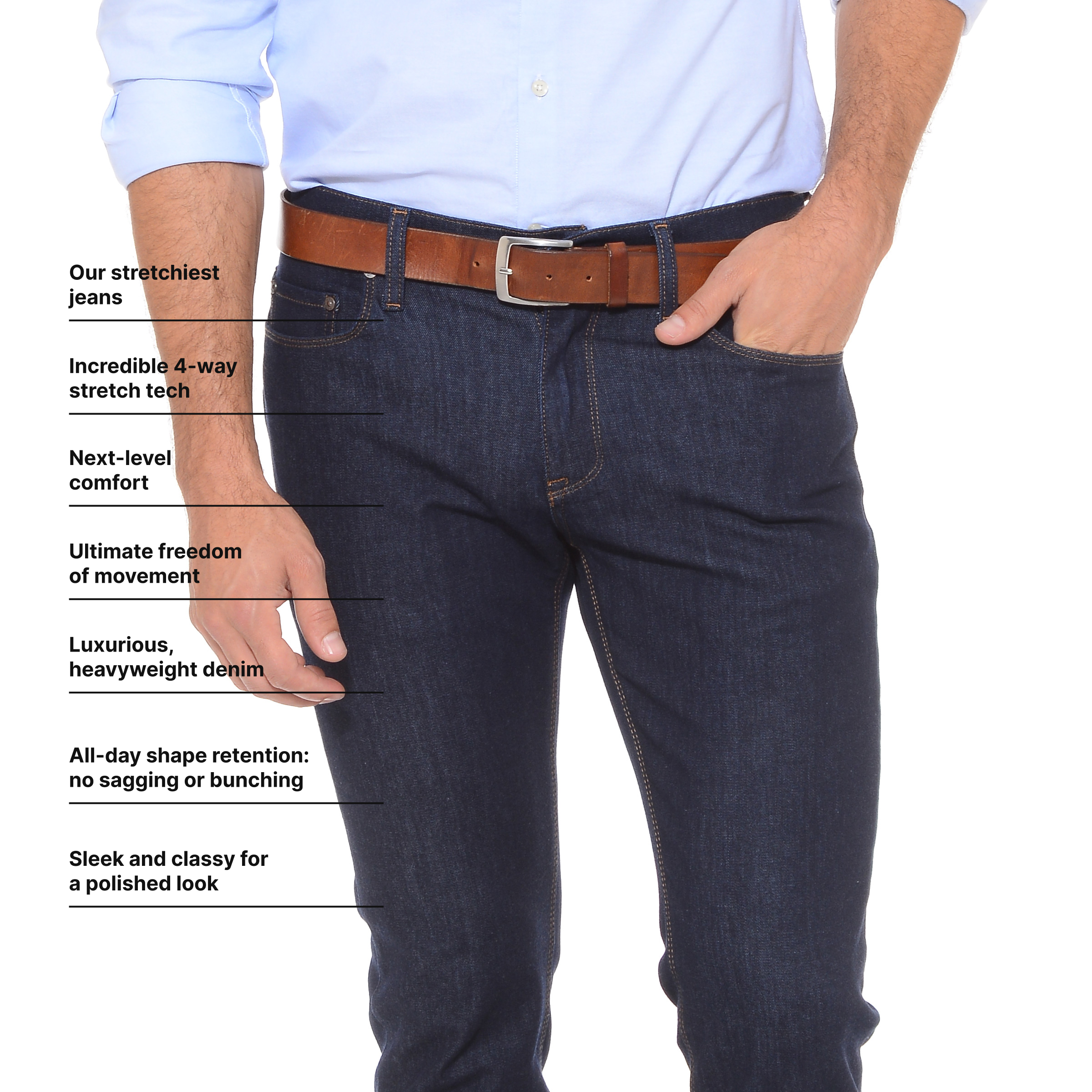 Men wearing Azul oscuro Slim Broome Jeans