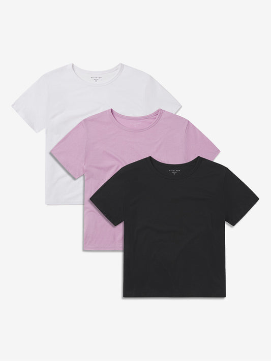 Cropped Fitted Crew Marcy Tee 3-Pack tees