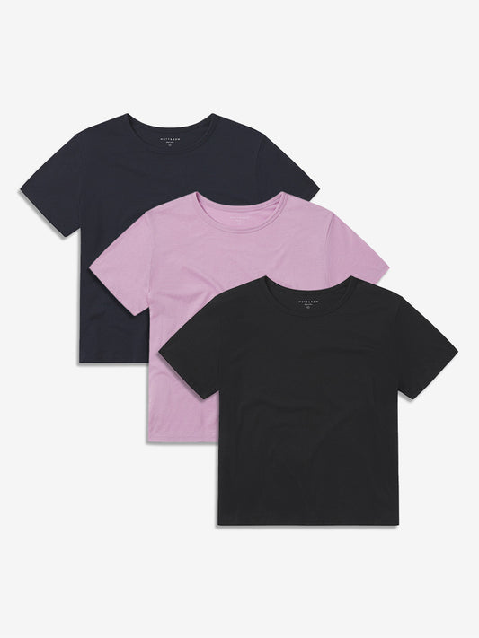 Cropped Fitted Crew Marcy Tee 3-Pack tees