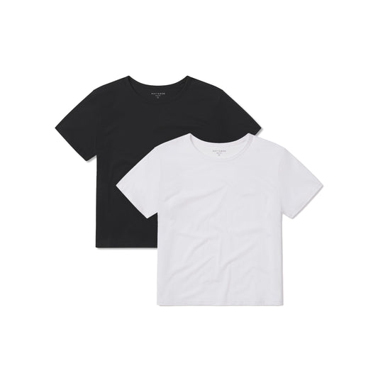 Cropped Fitted Crew Marcy Tee 2-Pack tees