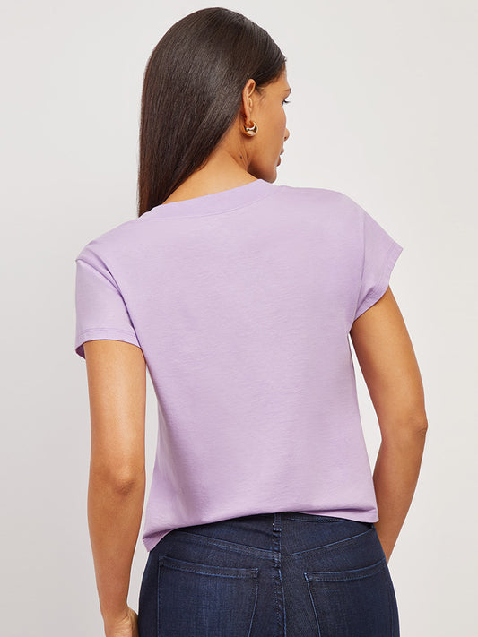 The Cotton Boxy Deep V-Neck Tee tees