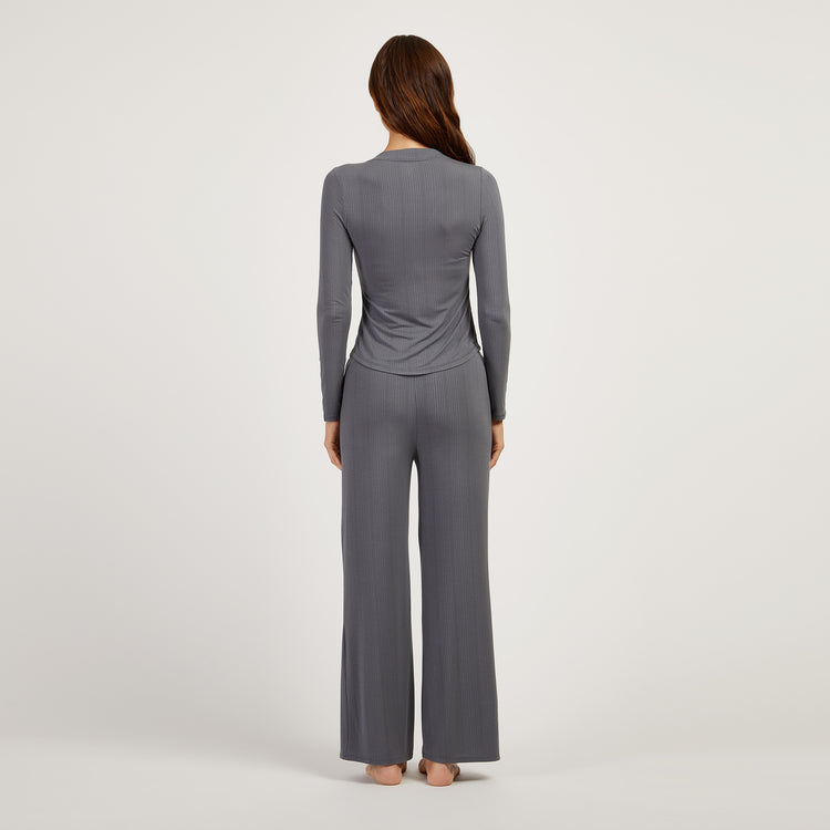 Women wearing Granite Lounge Wide Leg Pants