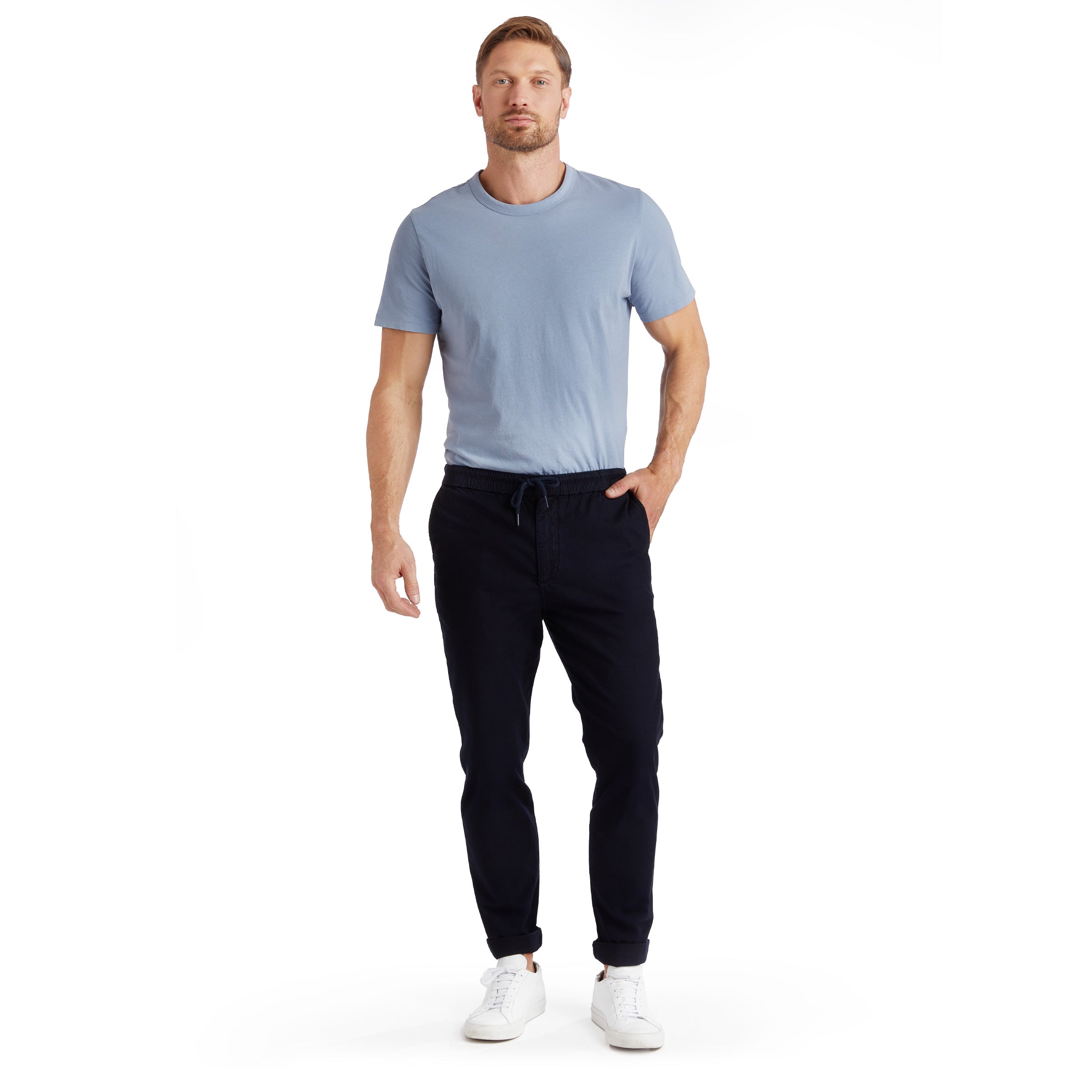 Men wearing Navy The Leisure Pants