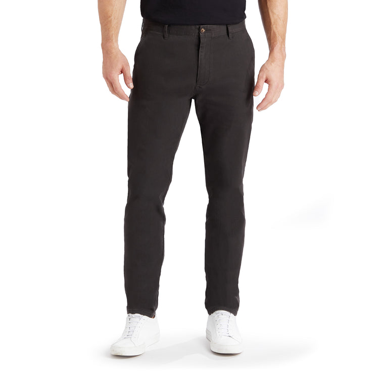 Men wearing Dark Gray The Twill Chino Charles