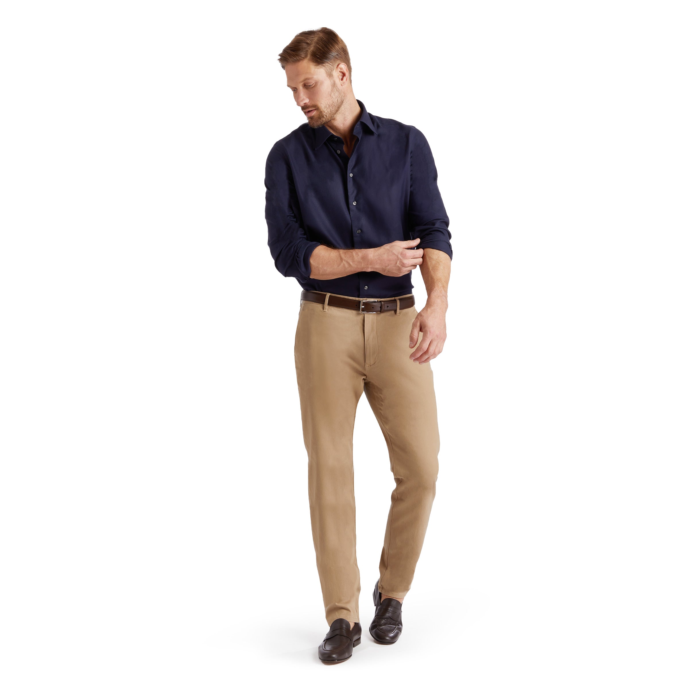 Men wearing Khaki The Twill Chino Charles