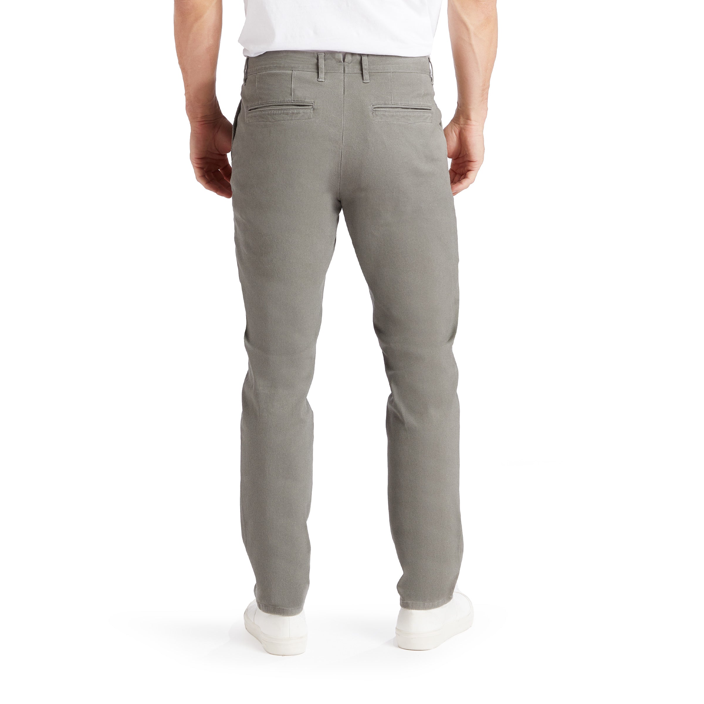 Men wearing Light Gray Twill Chino Charles