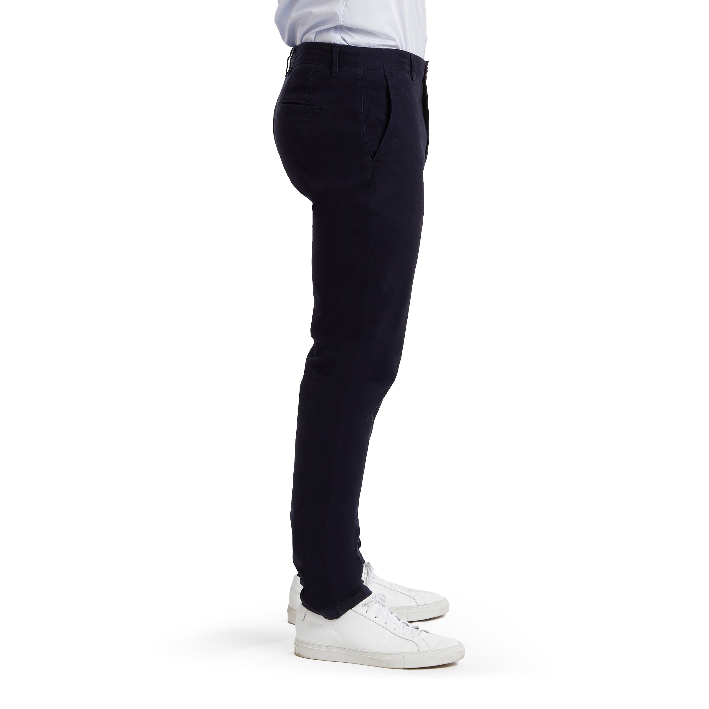 Men wearing Navy Twill Chino Charles