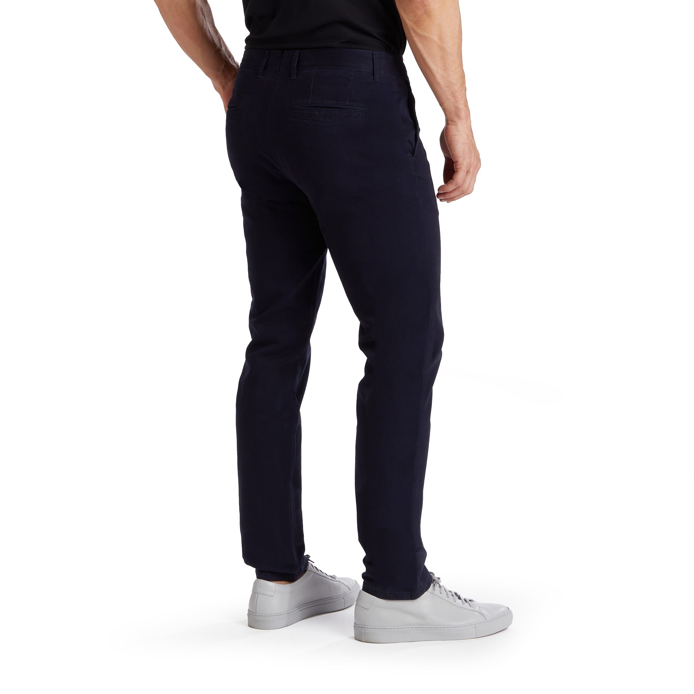 Men wearing Navy Twill Chino Charles