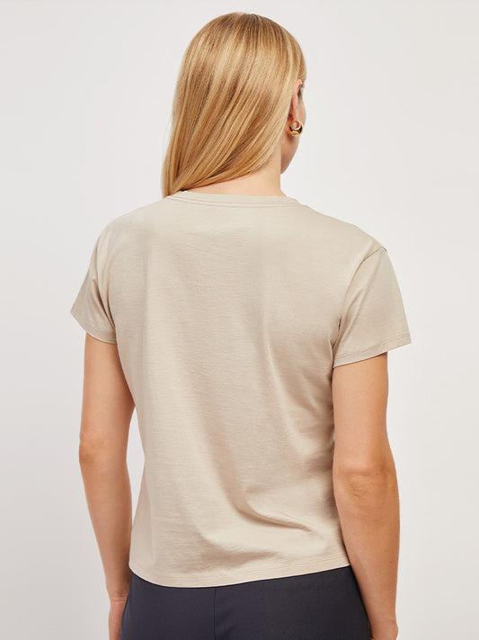 The Cotton Relaxed V-Neck Tee tees