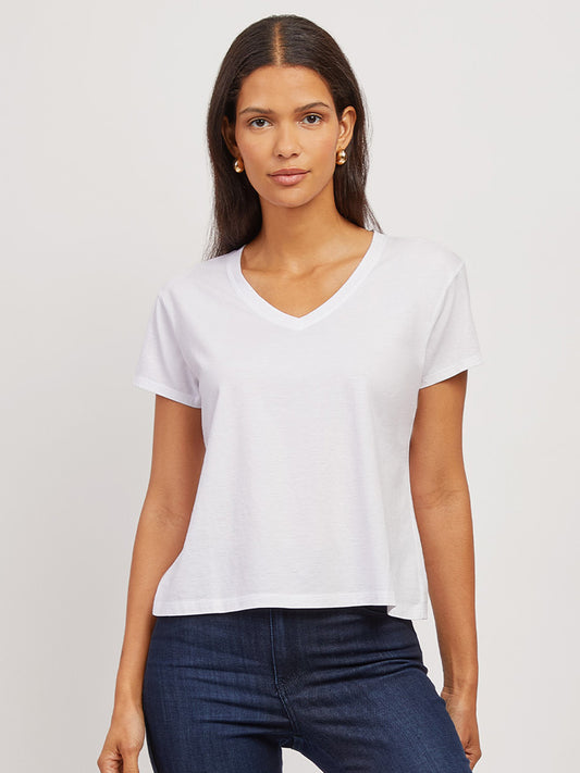 The Cotton Relaxed V-Neck Tee tees