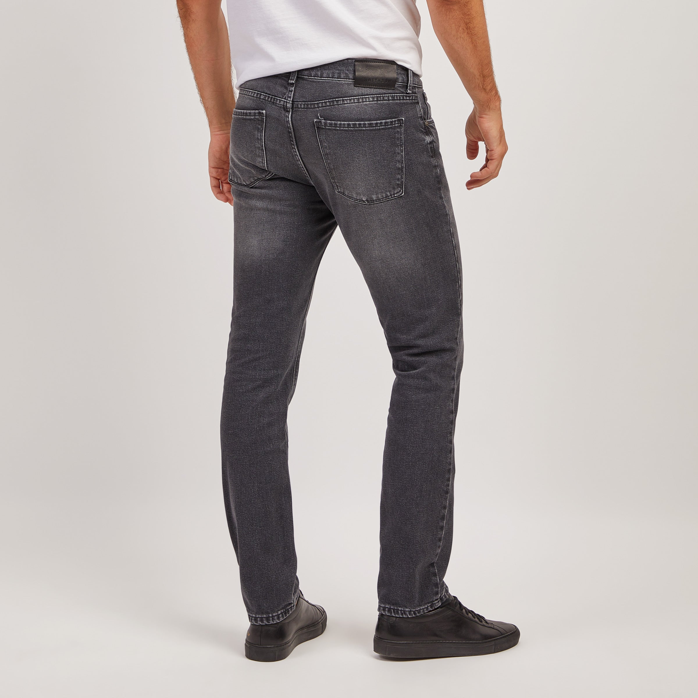 Men wearing Dark Gray Slim Allen Jeans