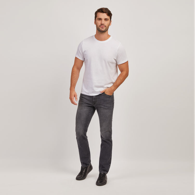 Men wearing Dark Gray Slim Allen Jeans