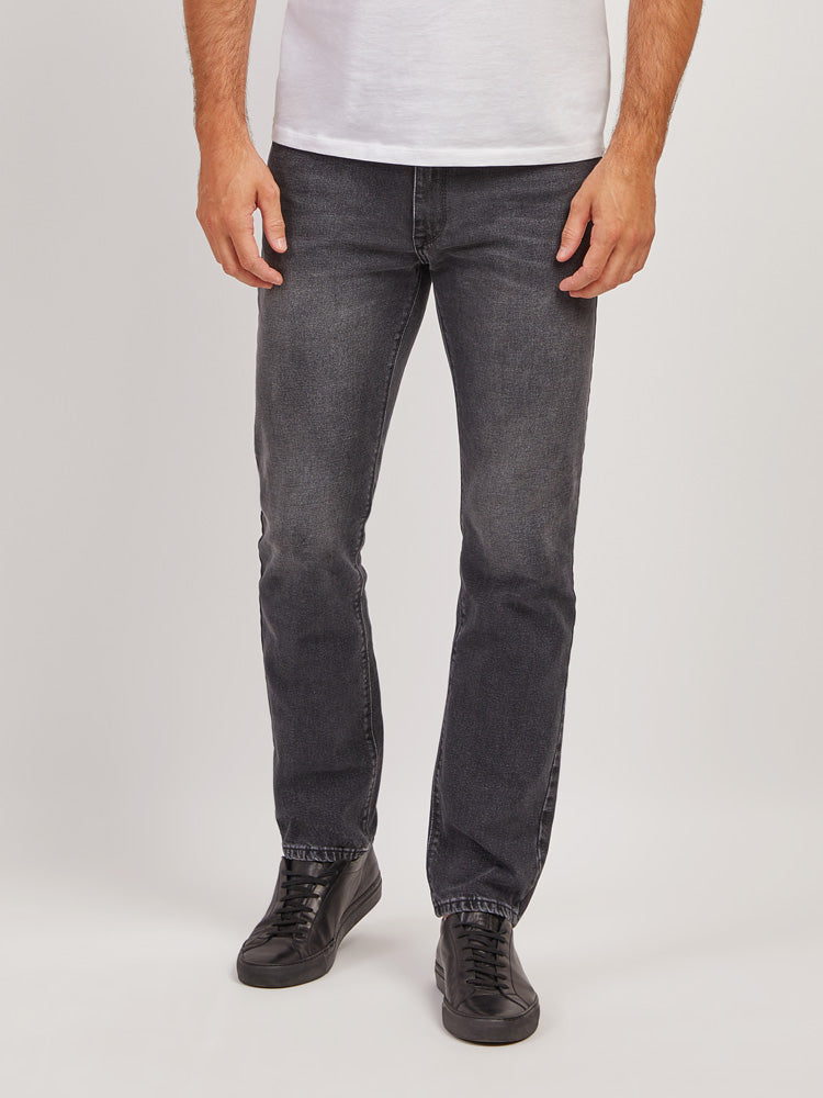 Men wearing Dark Gray Slim Allen Jeans