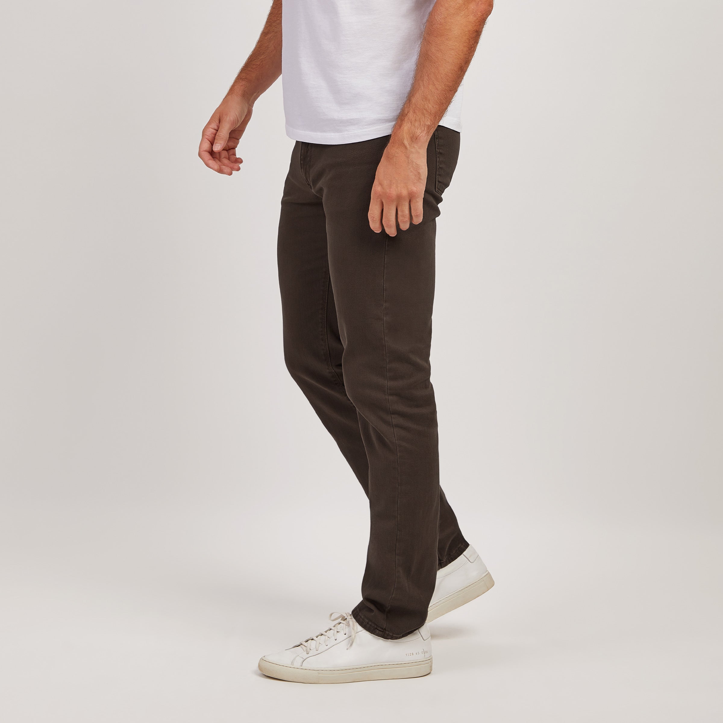 Men wearing Mocha Slim Mercer Jeans