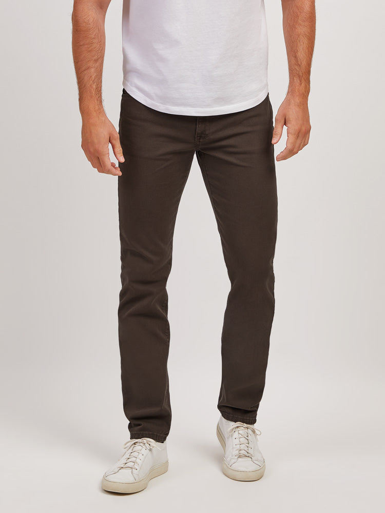 Men wearing Mocha Slim Mercer Jeans