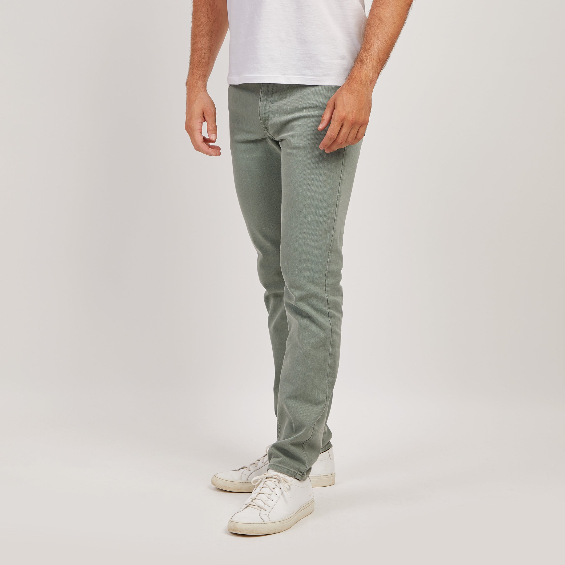 Men wearing Khaki Slim Mercer Jeans