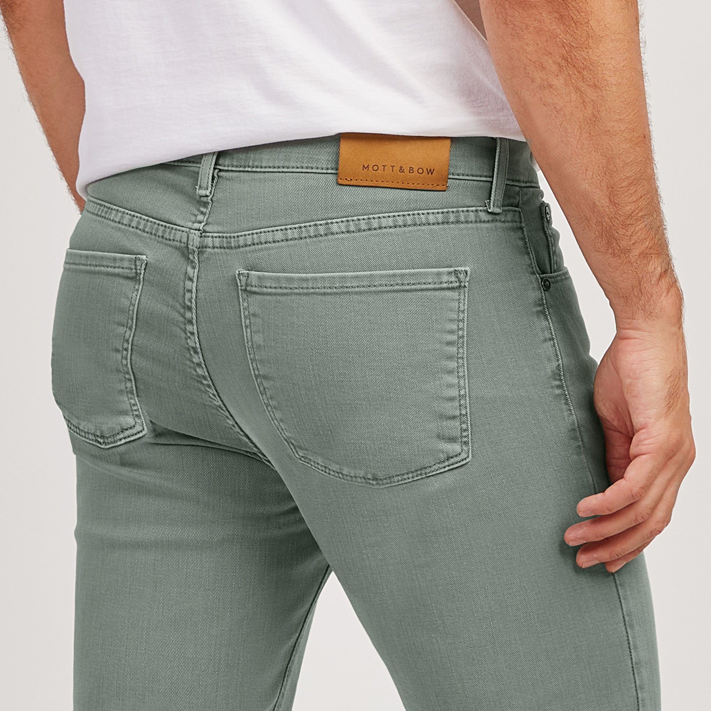 Men wearing Sage Slim Mercer Jeans