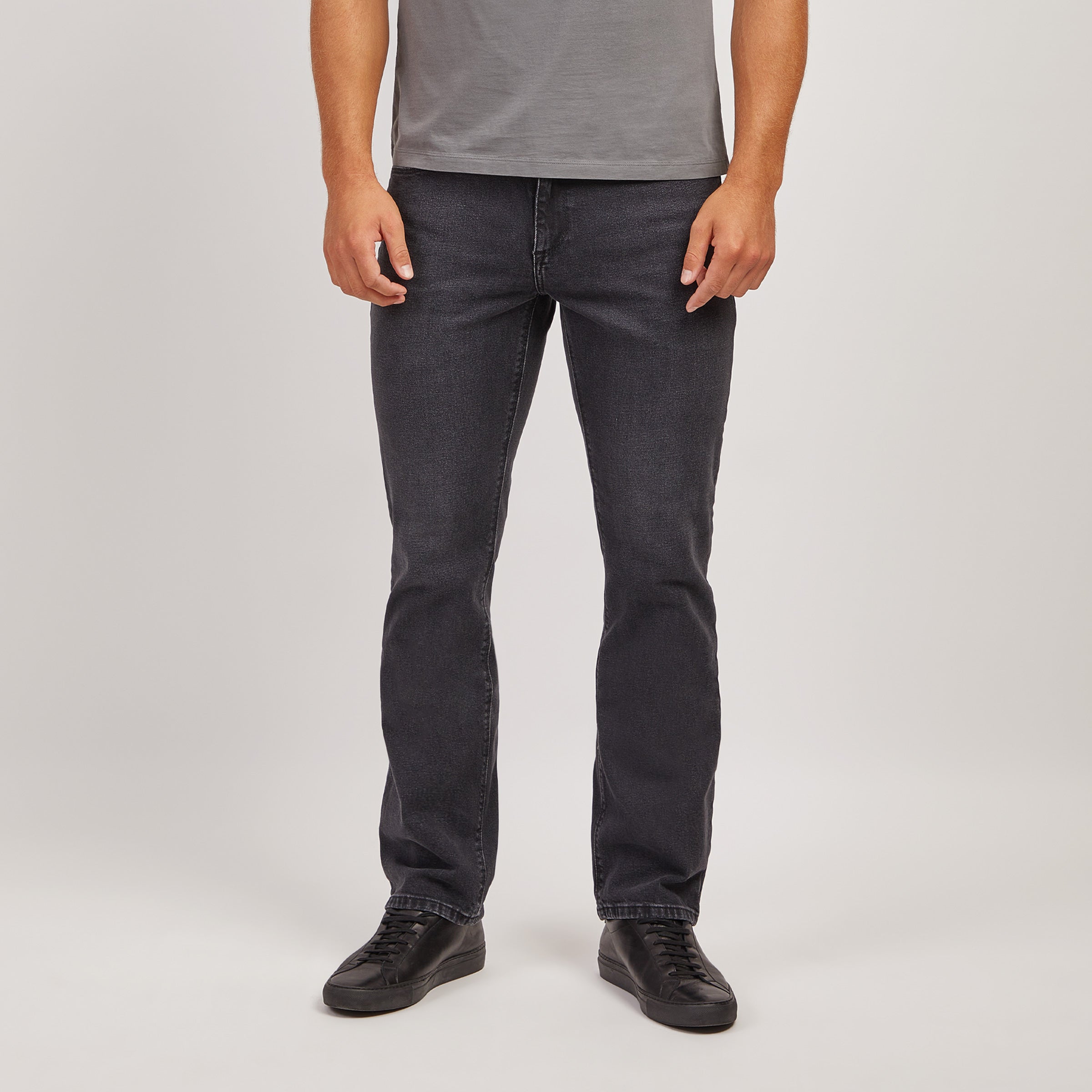 Men wearing Gray Straight Allen Jeans