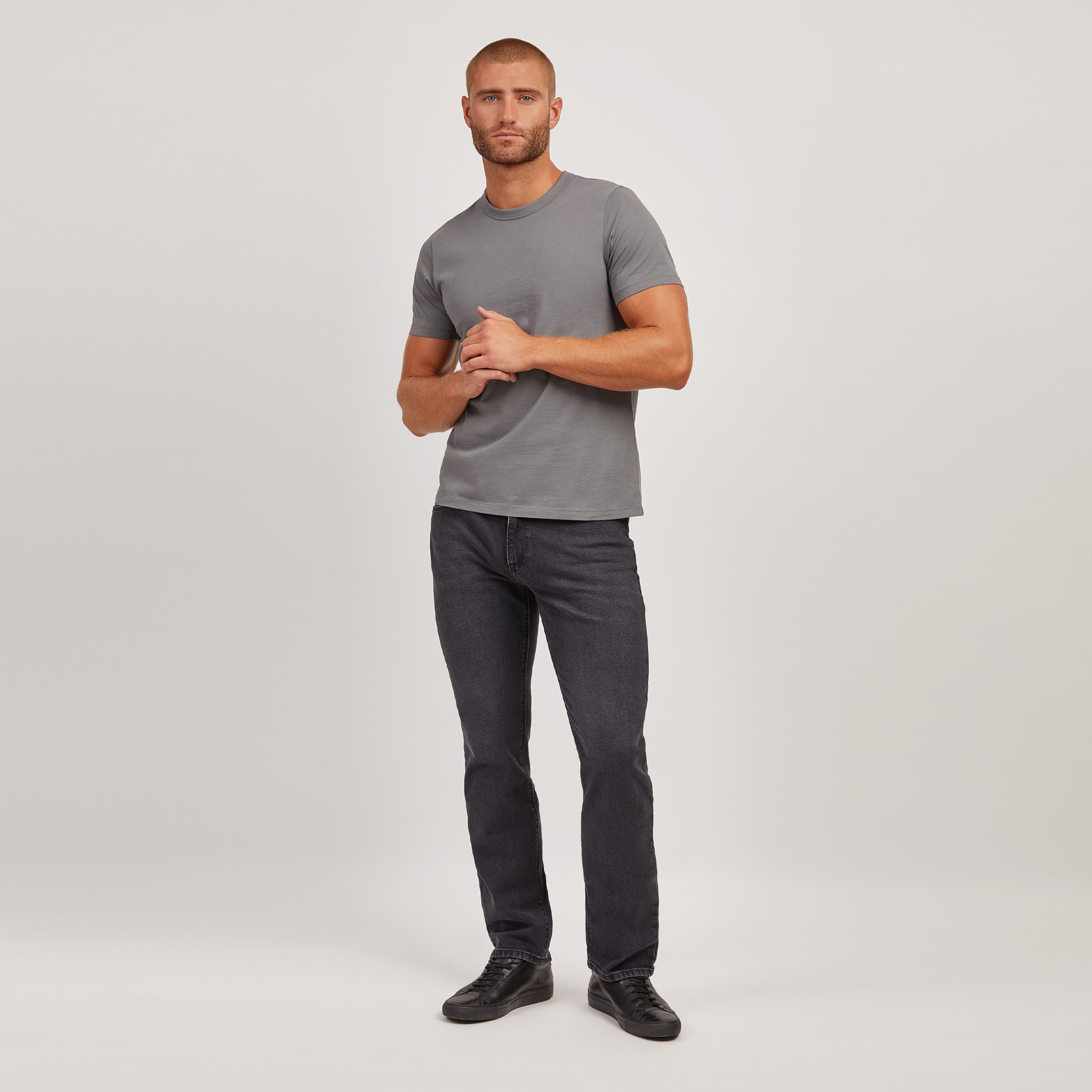 Men wearing Gray Straight Allen Jeans