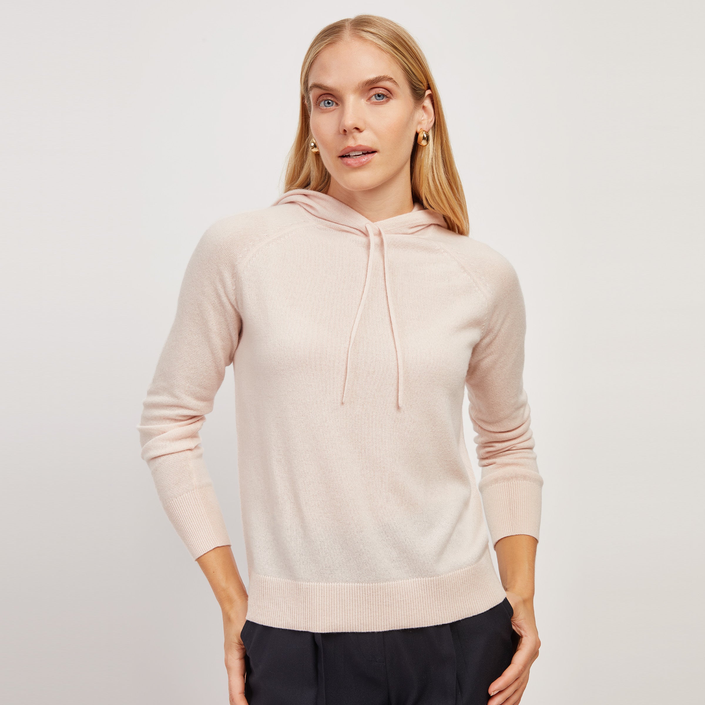 Ladies cashmere hoodie sale