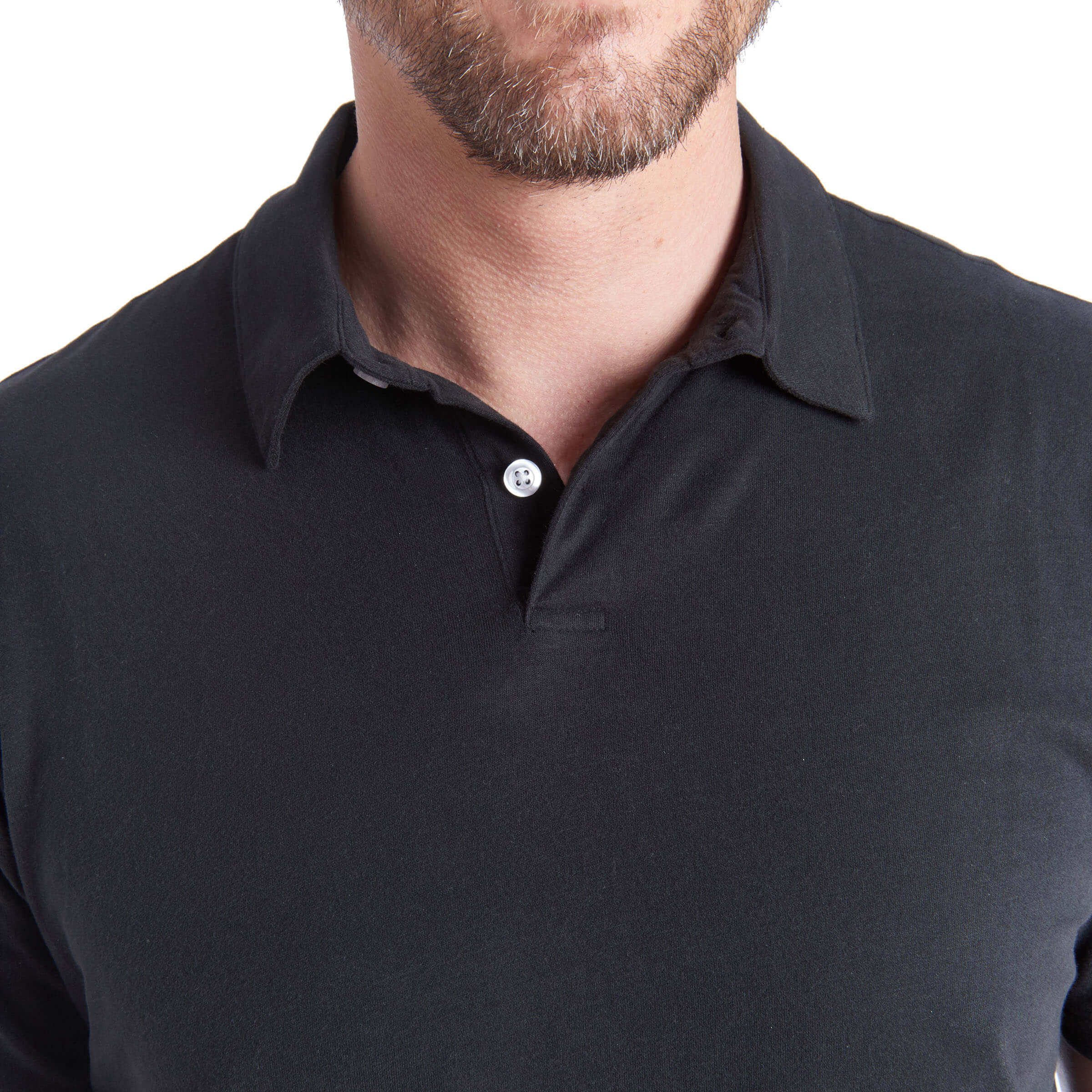 Men wearing Negro Jersey Sueded Polo