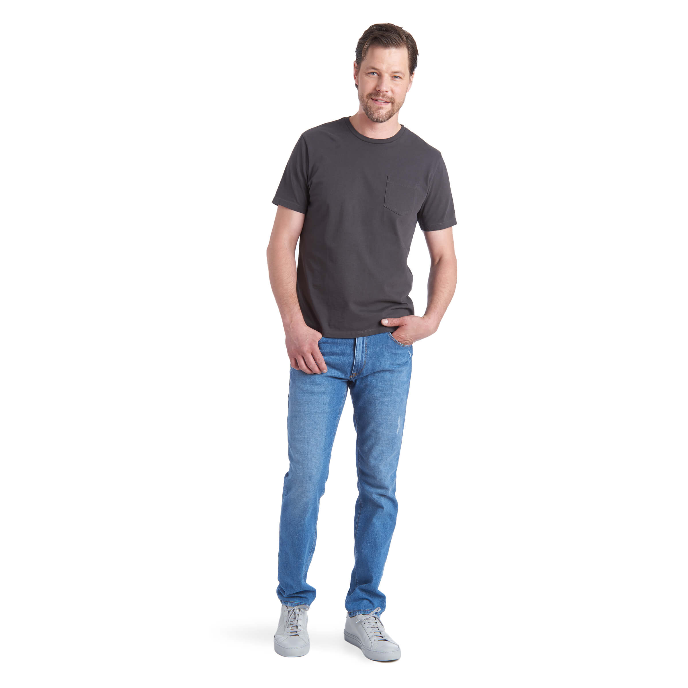 Men wearing Light Blue Slim Charlton Jeans