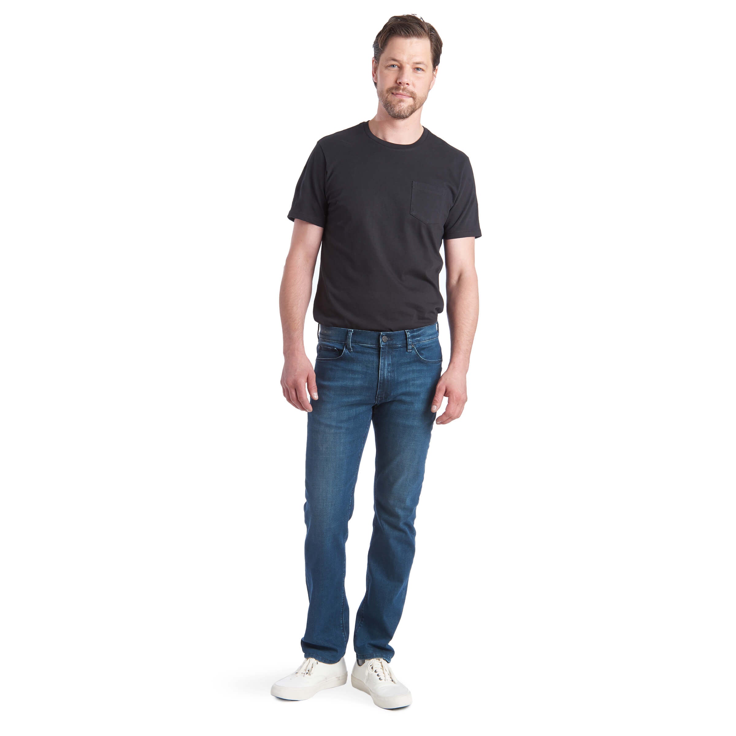 Men wearing Medium/Dark Blue Slim Fulton Jeans