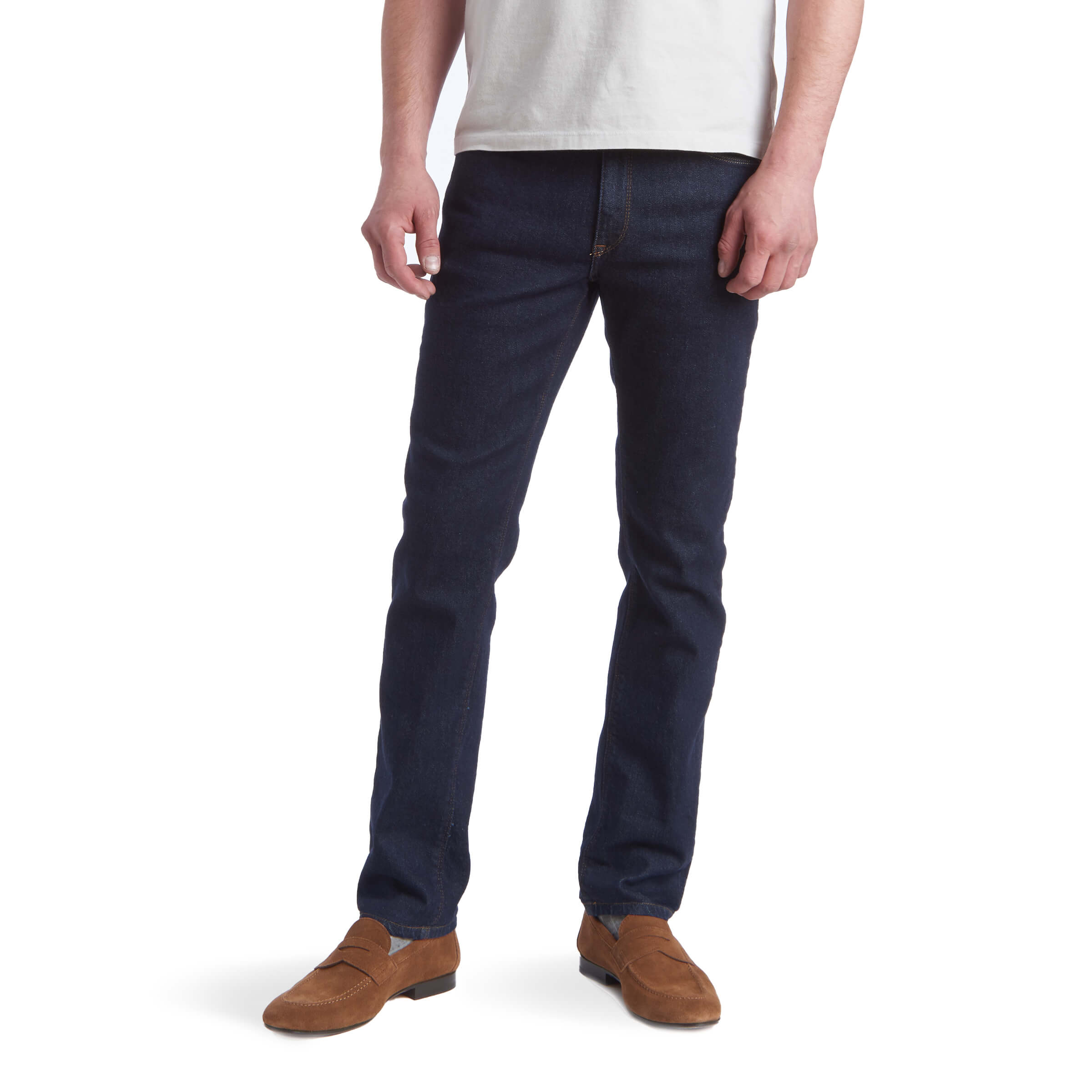 Men wearing Dark Blue Slim Grand Jeans