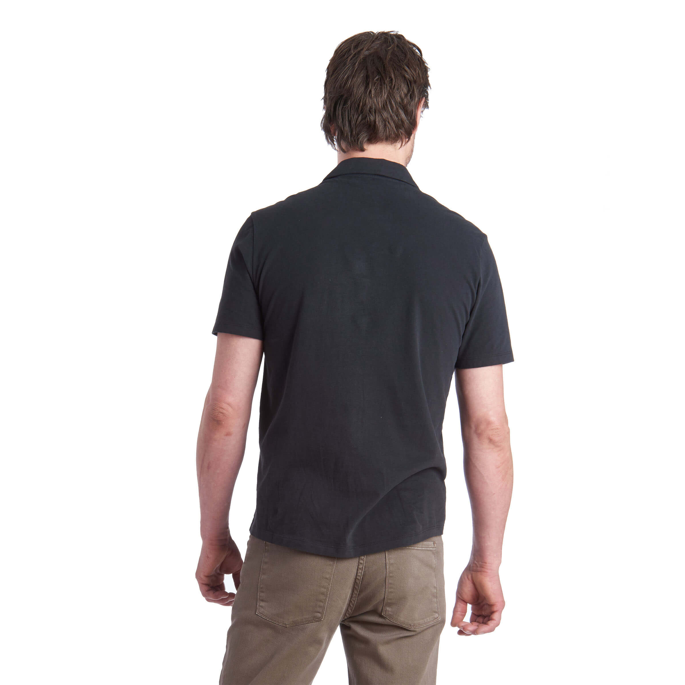 Men wearing Negro Jersey Sueded Polo