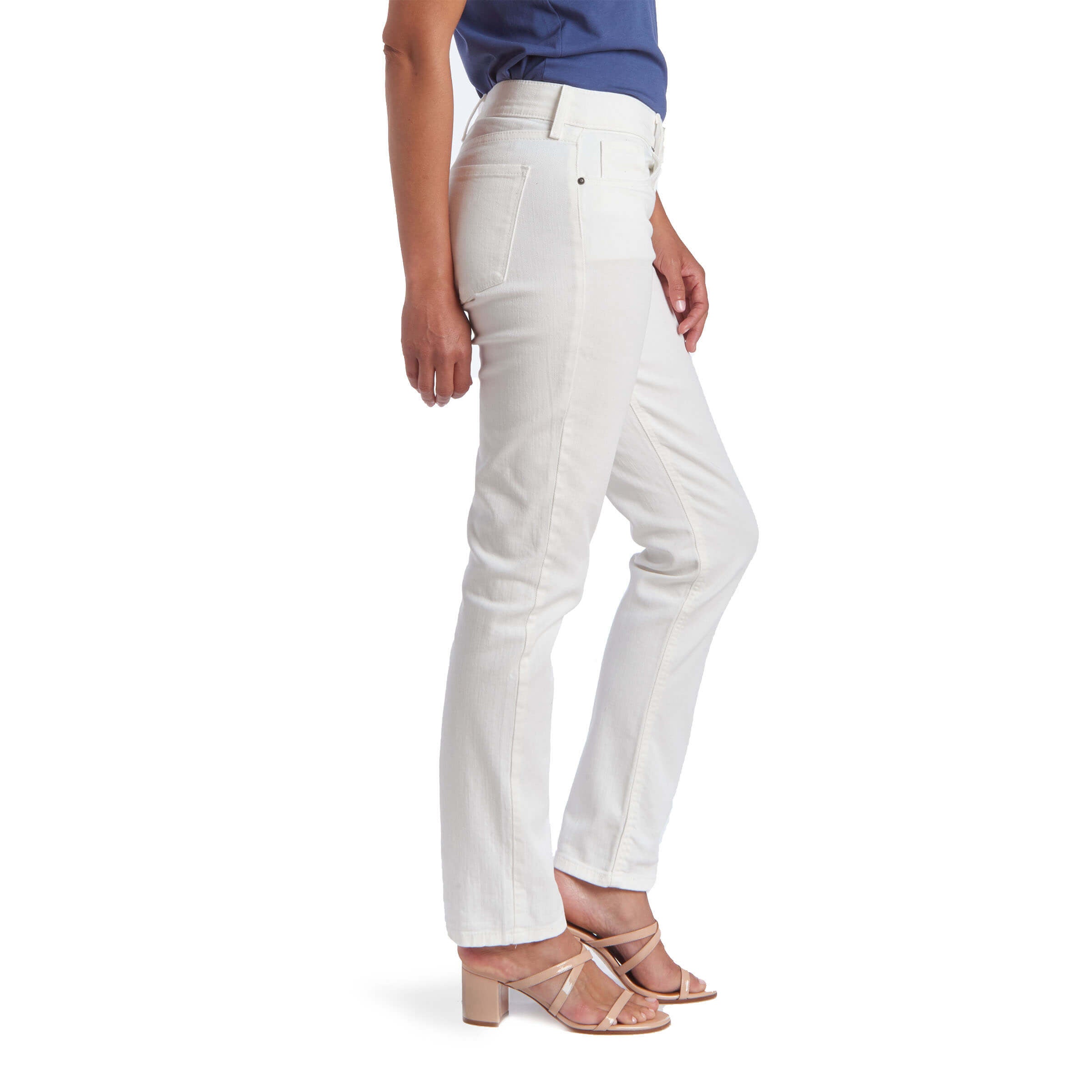 Women wearing Bone Slim Straight Mercer Jeans